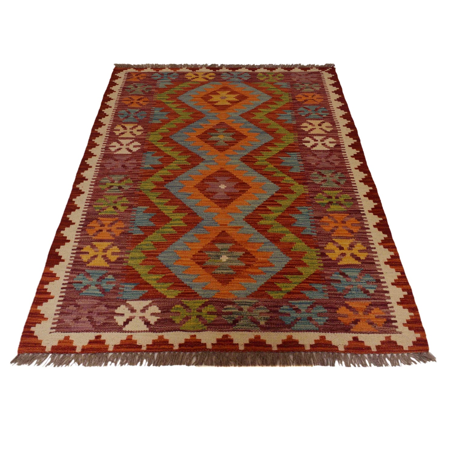 Handmade Vegetable Kilim 3' 4"  x 5' 0" (ft) - No. P35498