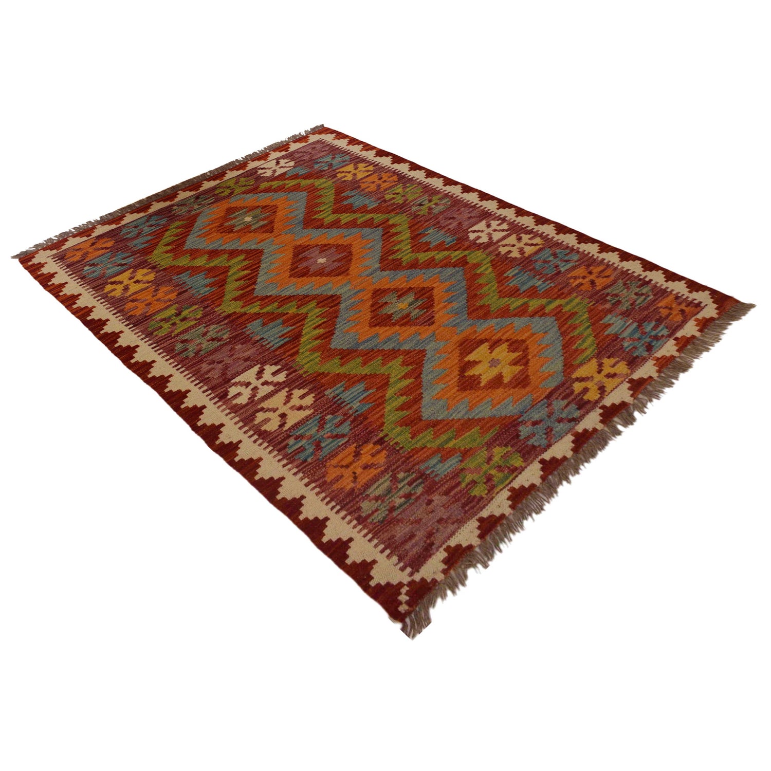 Handmade Vegetable Kilim 3' 4"  x 5' 0" (ft) - No. P35498