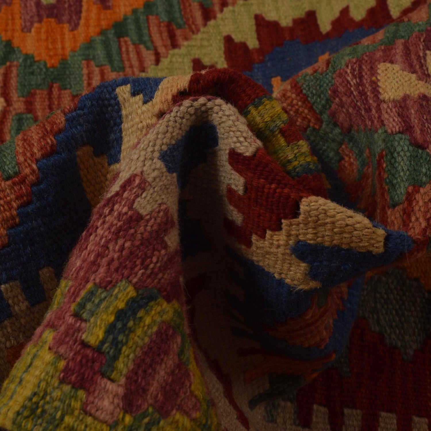 Handmade Vegetable Kelim 3' 3" x 5' 7" (ft) - No. P35499