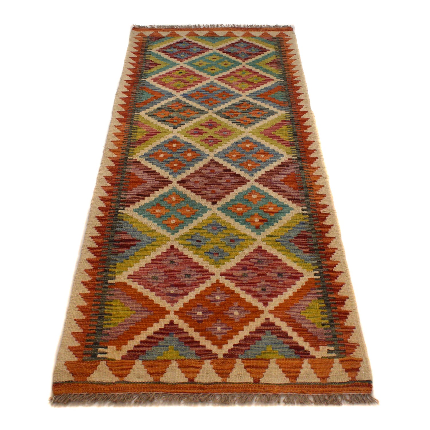 Vegetable Kilim Runner 2' 6" x 6' 7" (ft)- No. P35501