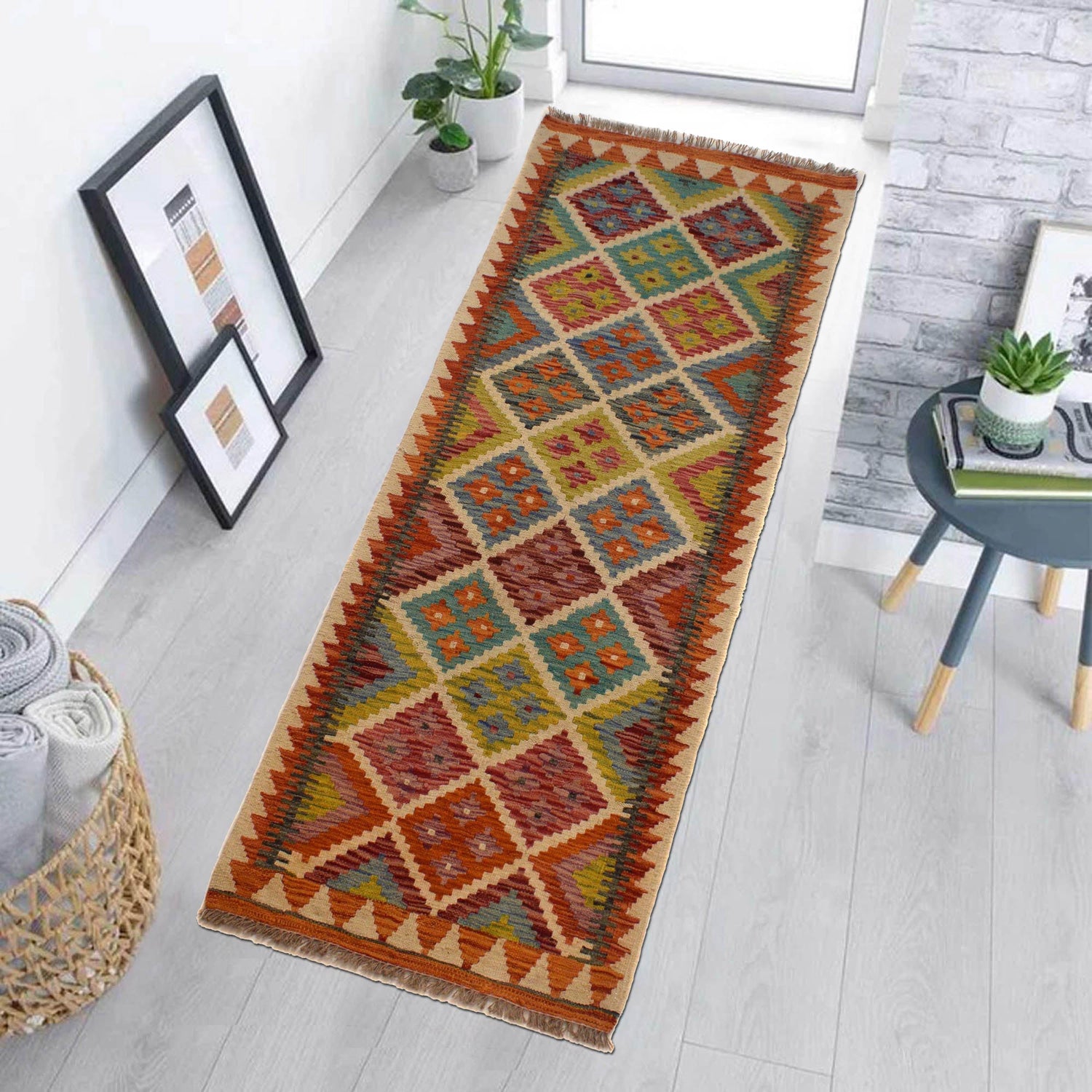Vegetable Kilim Runner 2' 6" x 6' 7" (ft)- No. P35501