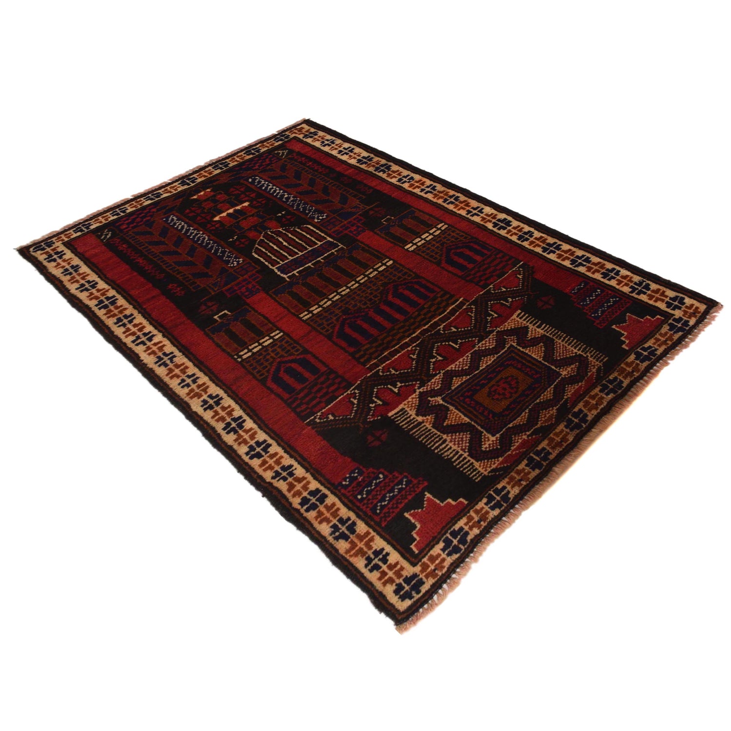 Handmade Jaye Namaz 2' 9" x 4' 6" (ft) - No. P35523