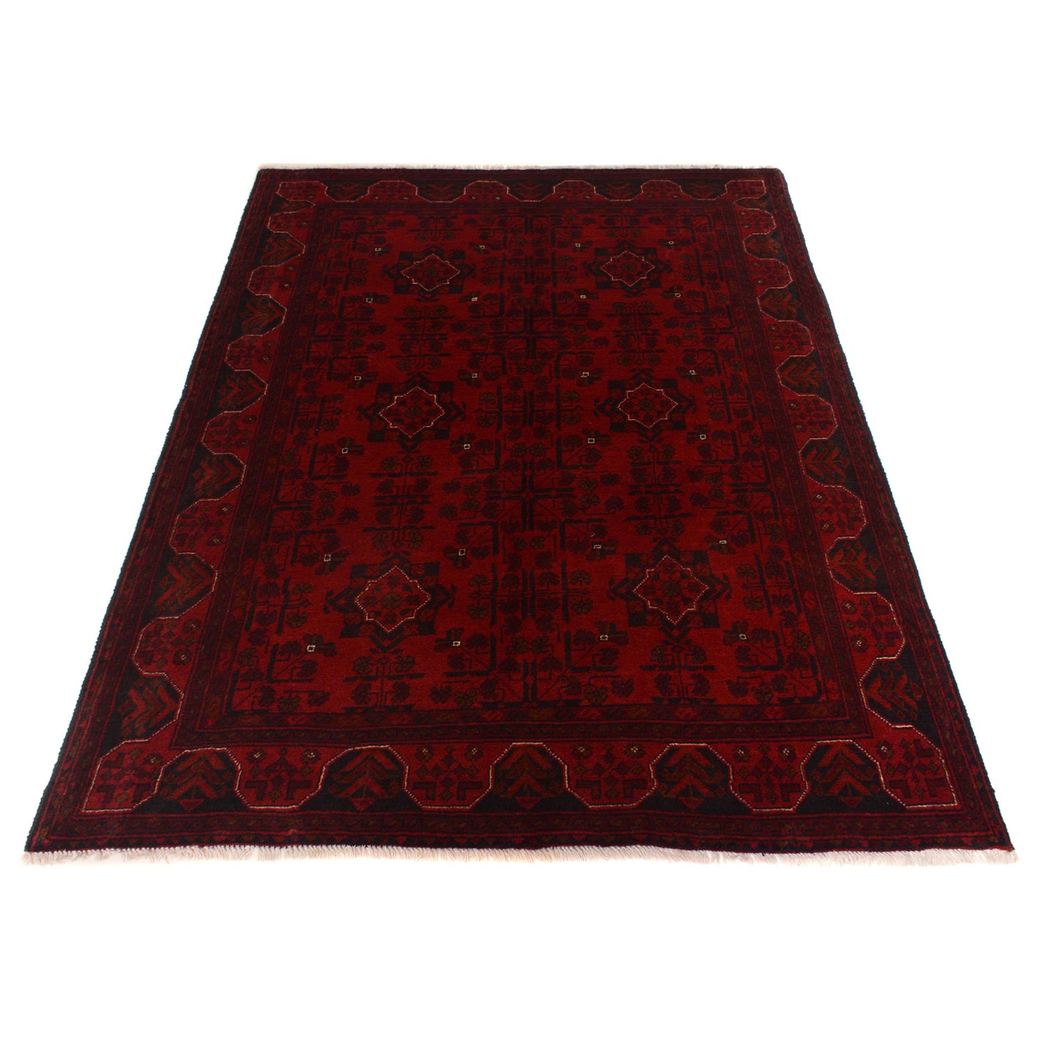 Red Khal Mohammadi Carpet 4' 2" x 5' 9" (ft) - No. P35617