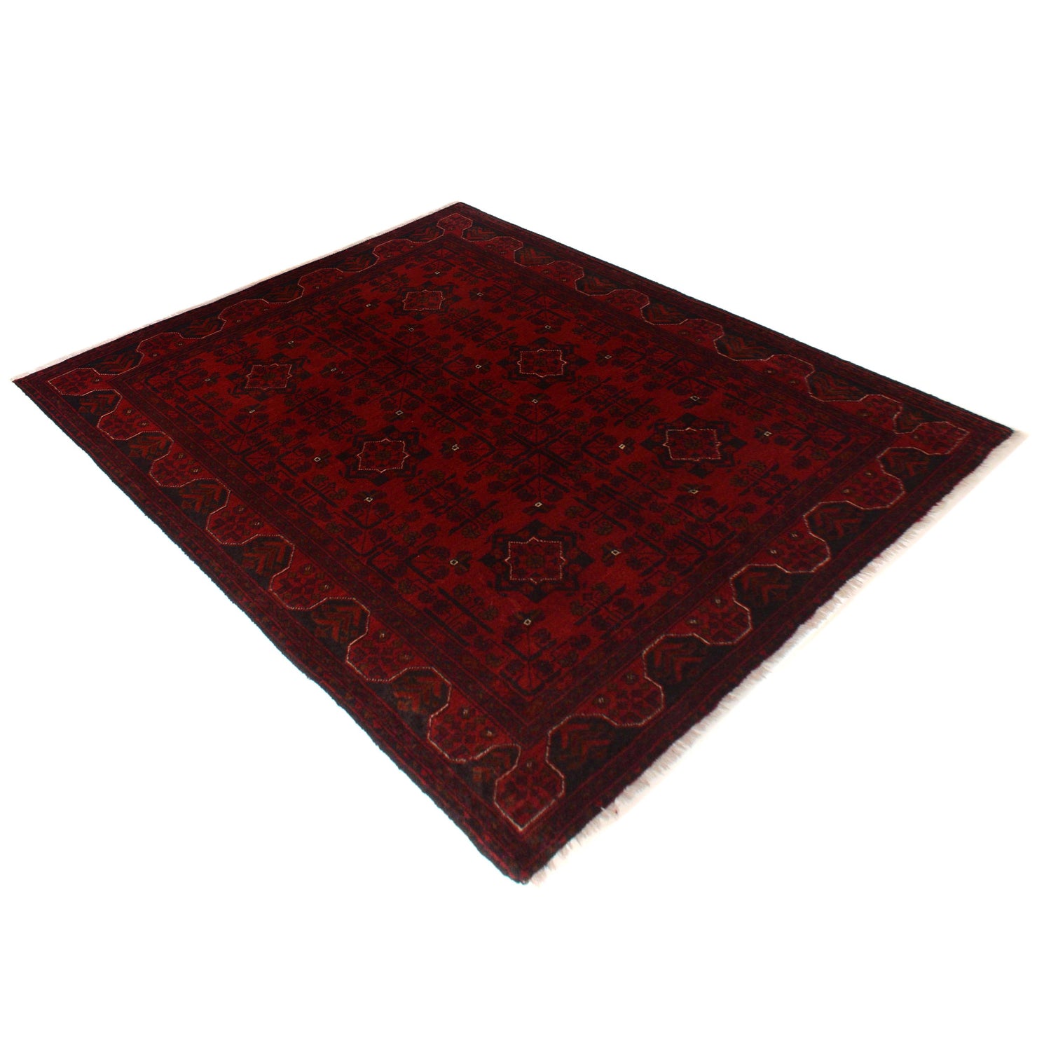Red Khal Mohammadi Carpet 4' 2" x 5' 9" (ft) - No. P35617