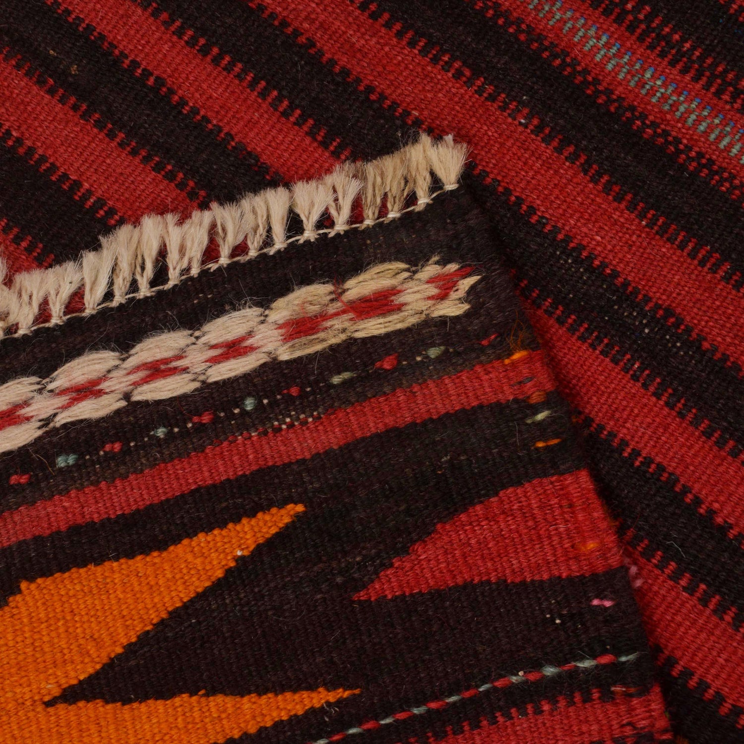 Handmade Red Kilim Runner 2' 2" x 6' 2" (ft) - No. P35618