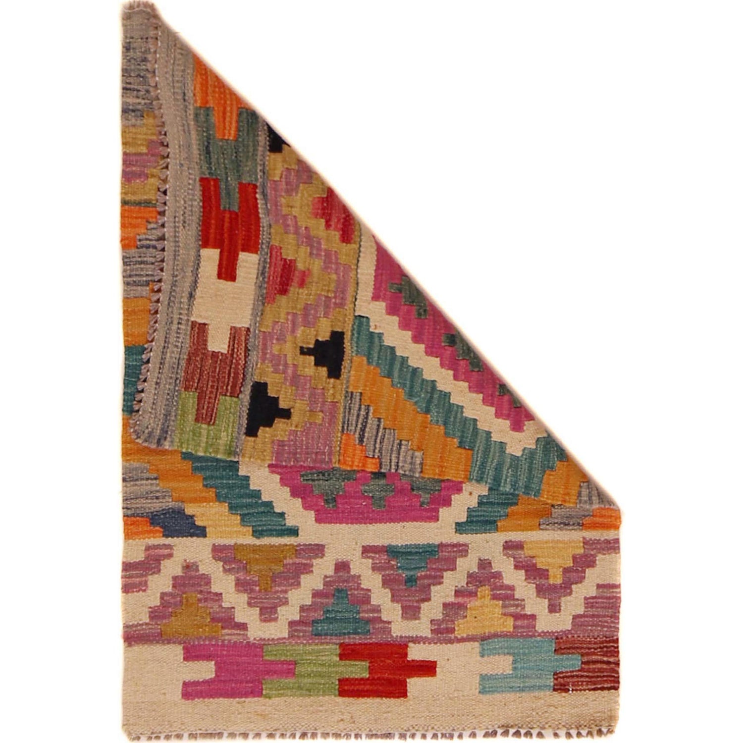 Handmade Vegetable Kelim 2' 1" x 3' 0" (ft) - No. P35641