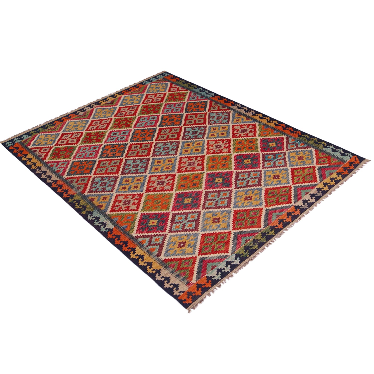 Handmade Vegetable Kilim 5' 10" x 8' 4" (ft) - No. P35644