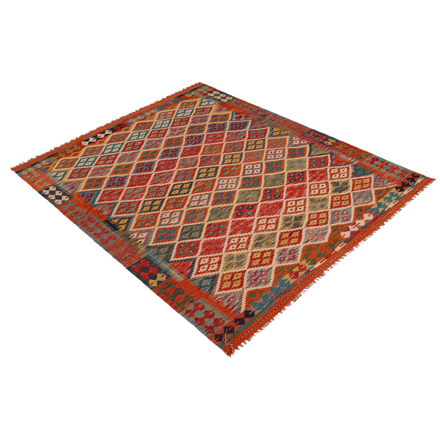 Handmade Vegetable Kelim 5' 10" x 8' 1" (ft) - No. P35653