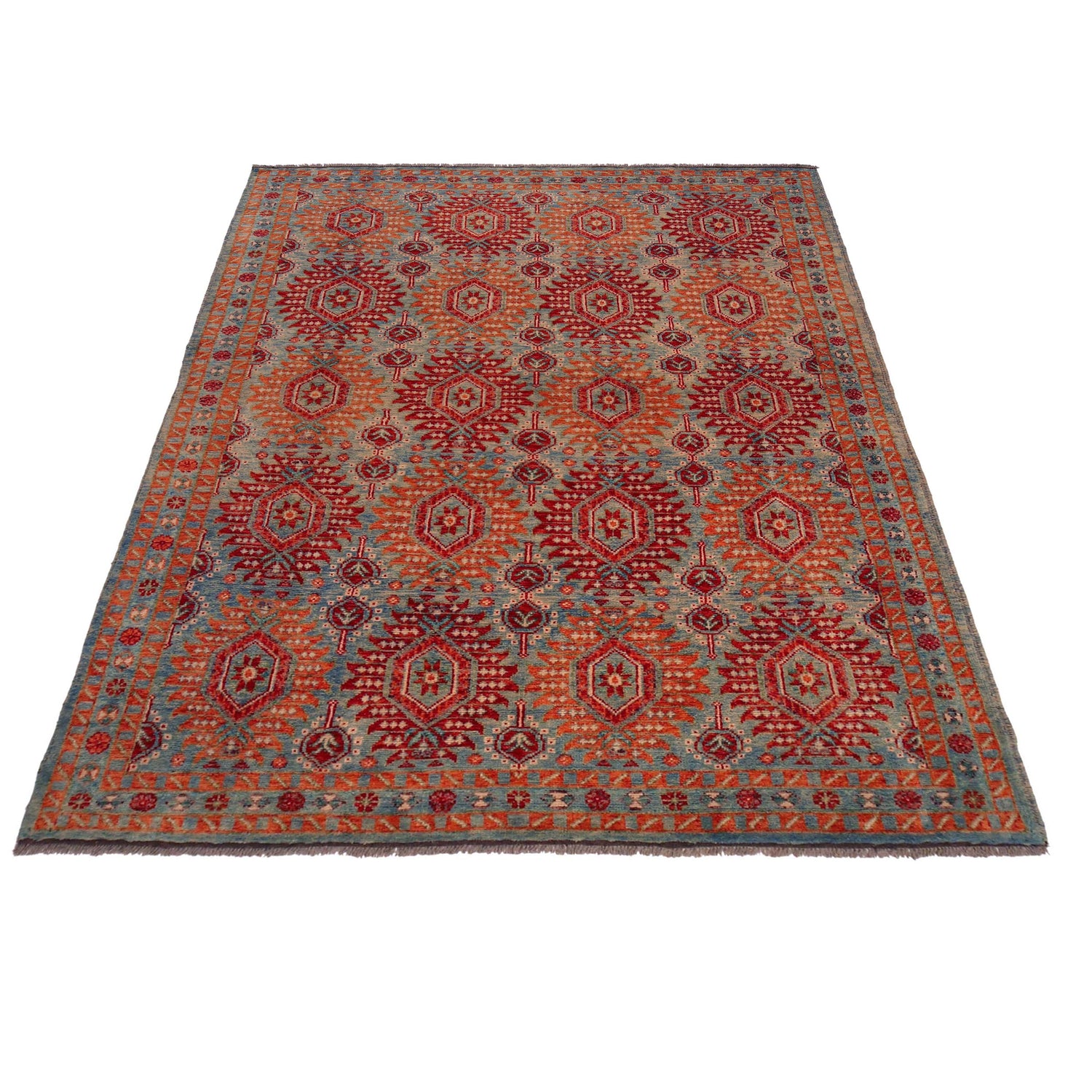 Hand Knotted Oushak Rug 6' 8" x 9' 9" (ft) - No. P35676