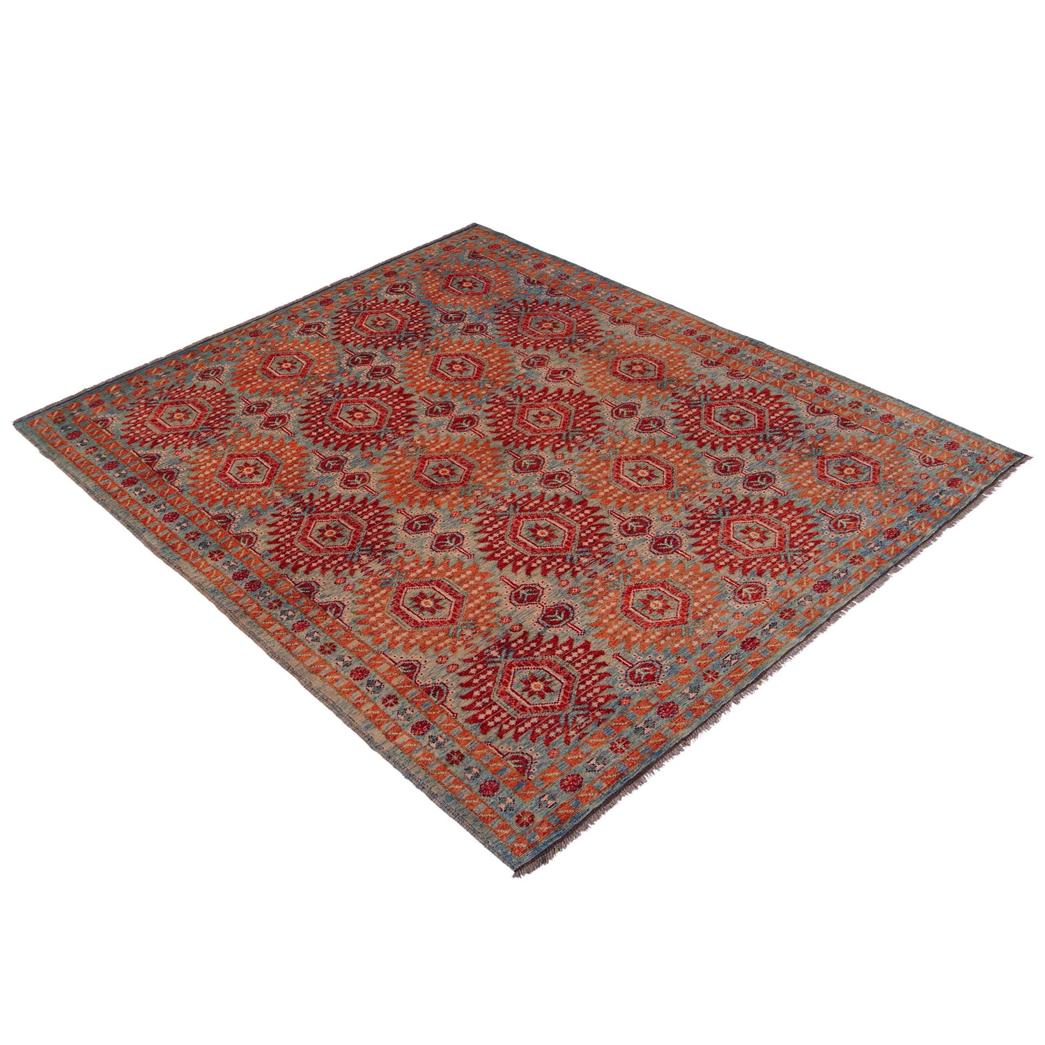 Hand Knotted Oushak Rug 6' 8" x 9' 9" (ft) - No. P35676