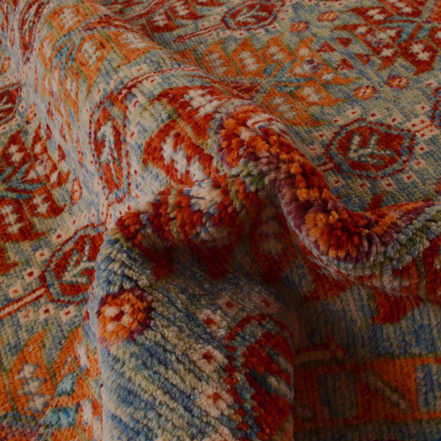 Hand Knotted Oushak Rug 6' 8" x 9' 9" (ft) - No. P35676