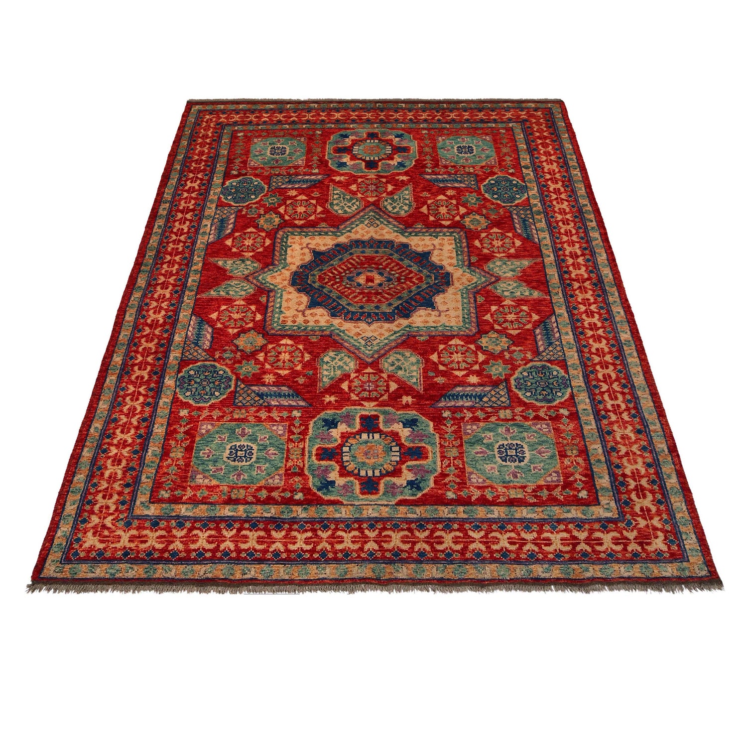 Hand Knotted Sherazi Rug 6' 7 x 9' 7 (ft) - No. P35677