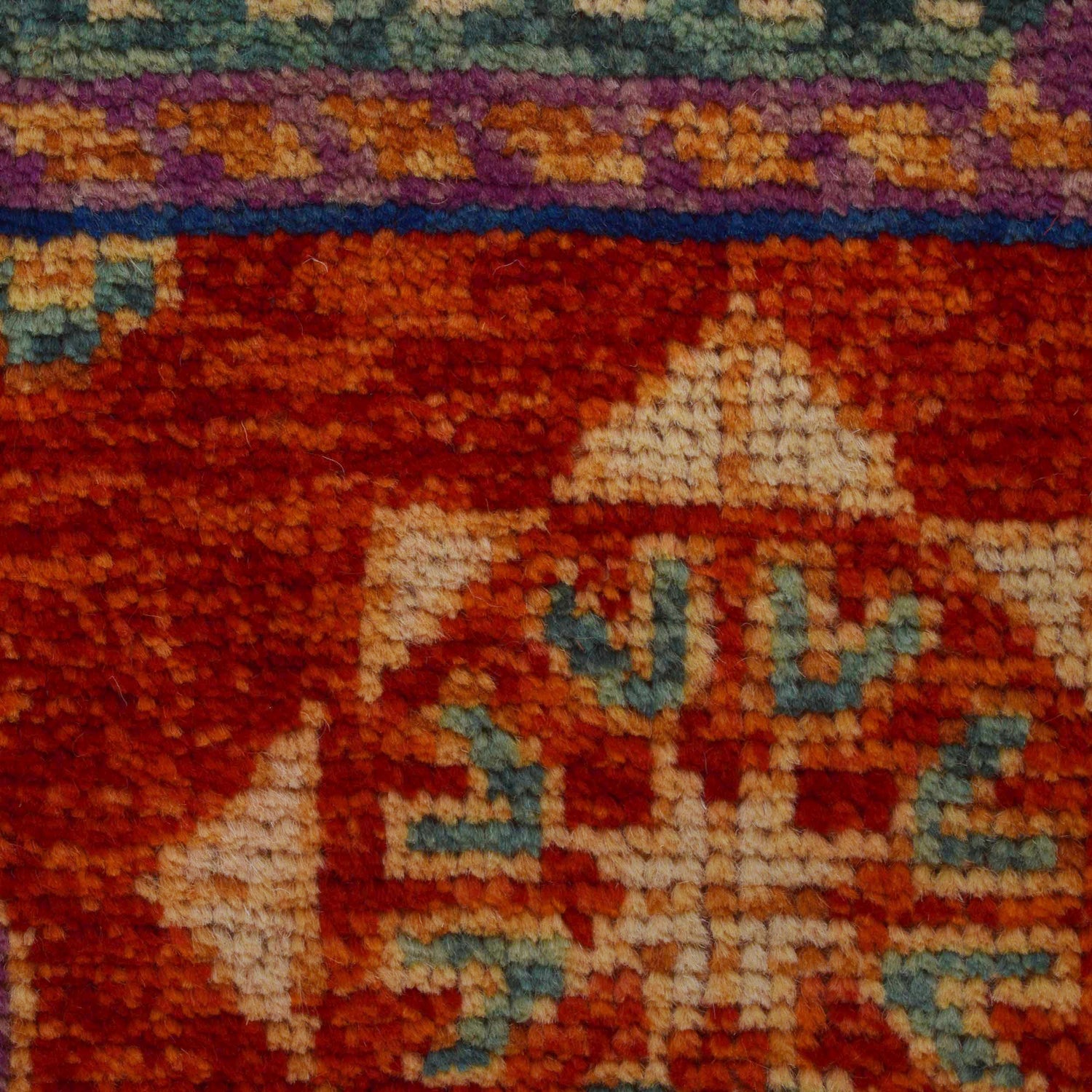 Hand Knotted Sherazi Rug 6' 7 x 9' 7 (ft) - No. P35677