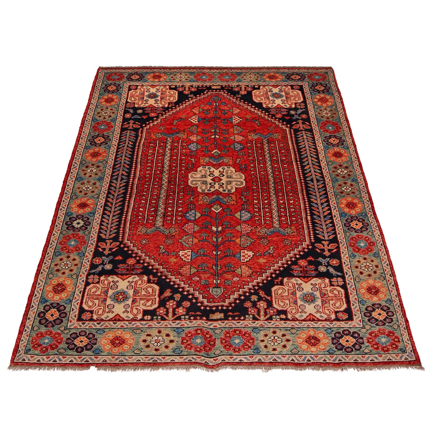 Persian Shirazi Design Rug 6' 5" x 9' 6" (ft) - No. P35678
