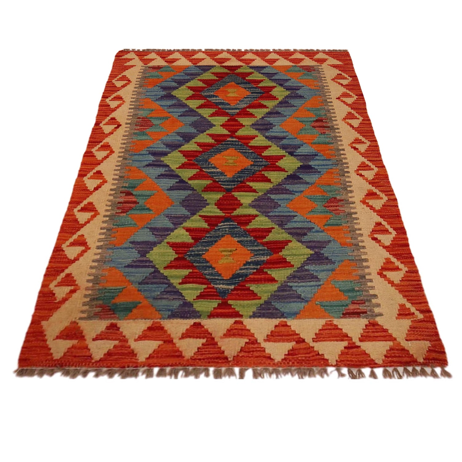 Handmade Vegetable Kilim 2' 9" x 4' 0" (ft) - No. P35748