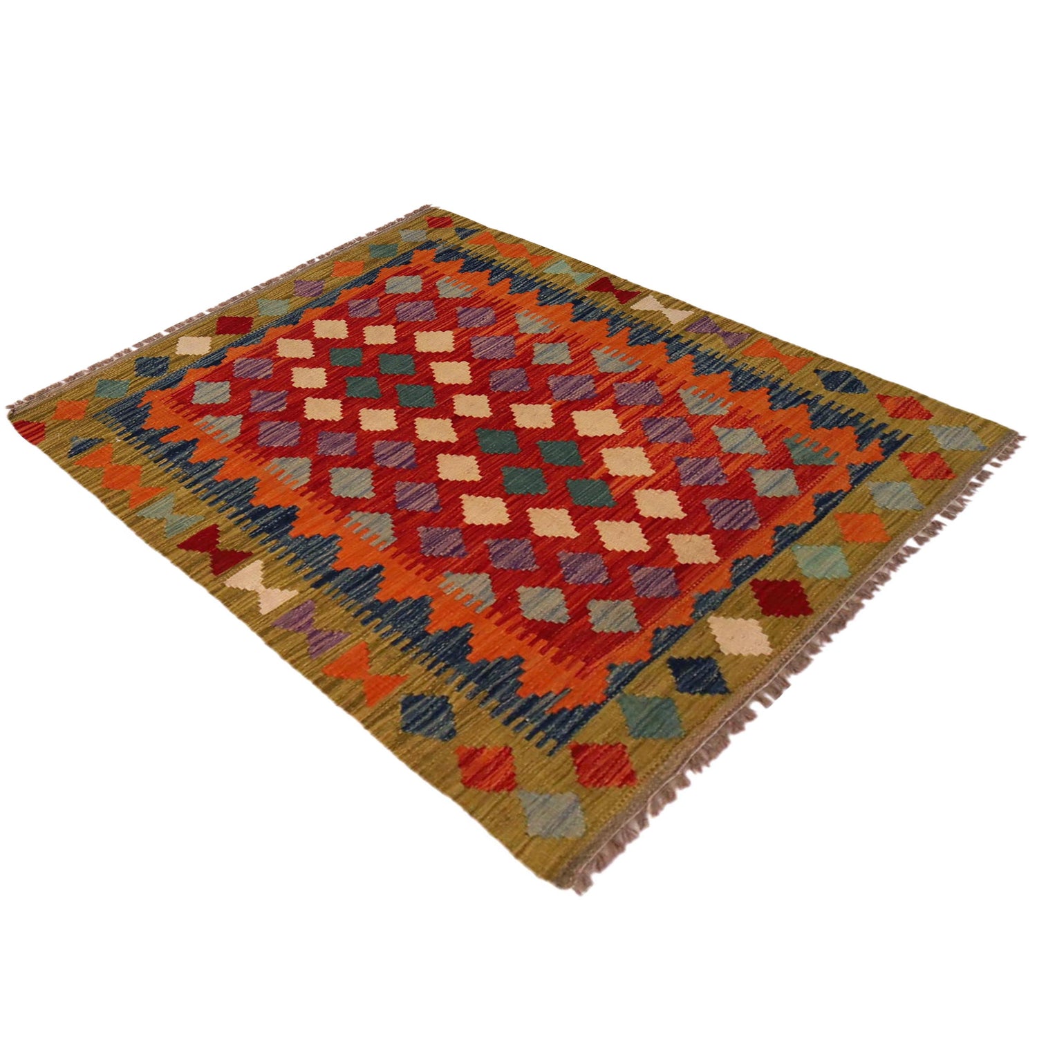 Handmade Vegetable Kilim 2' 11" x 3' 11" (ft) - No. P35750