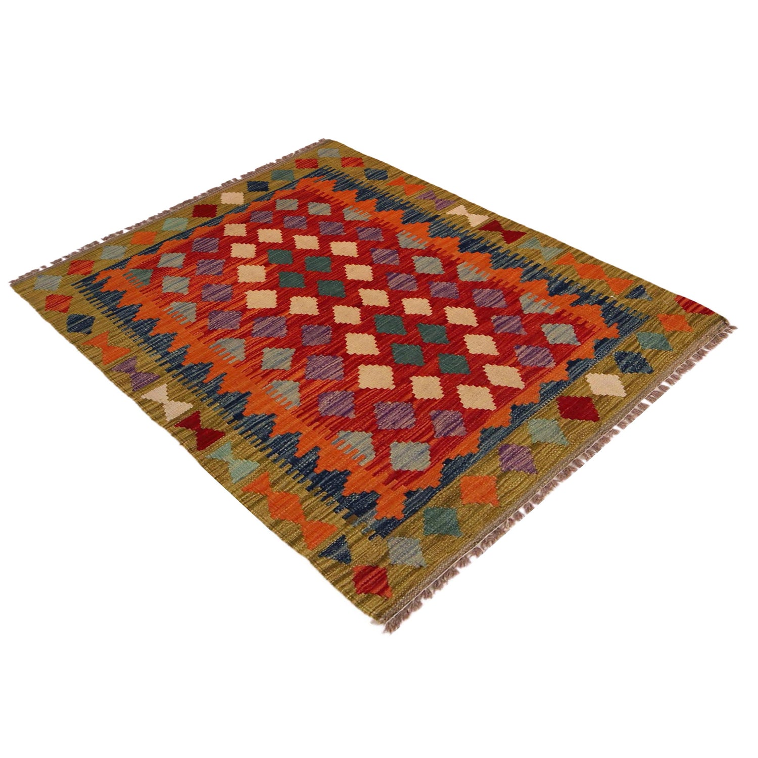 Handmade Vegetable Kilim 2' 11" x 3' 11" (ft) - No. P35750