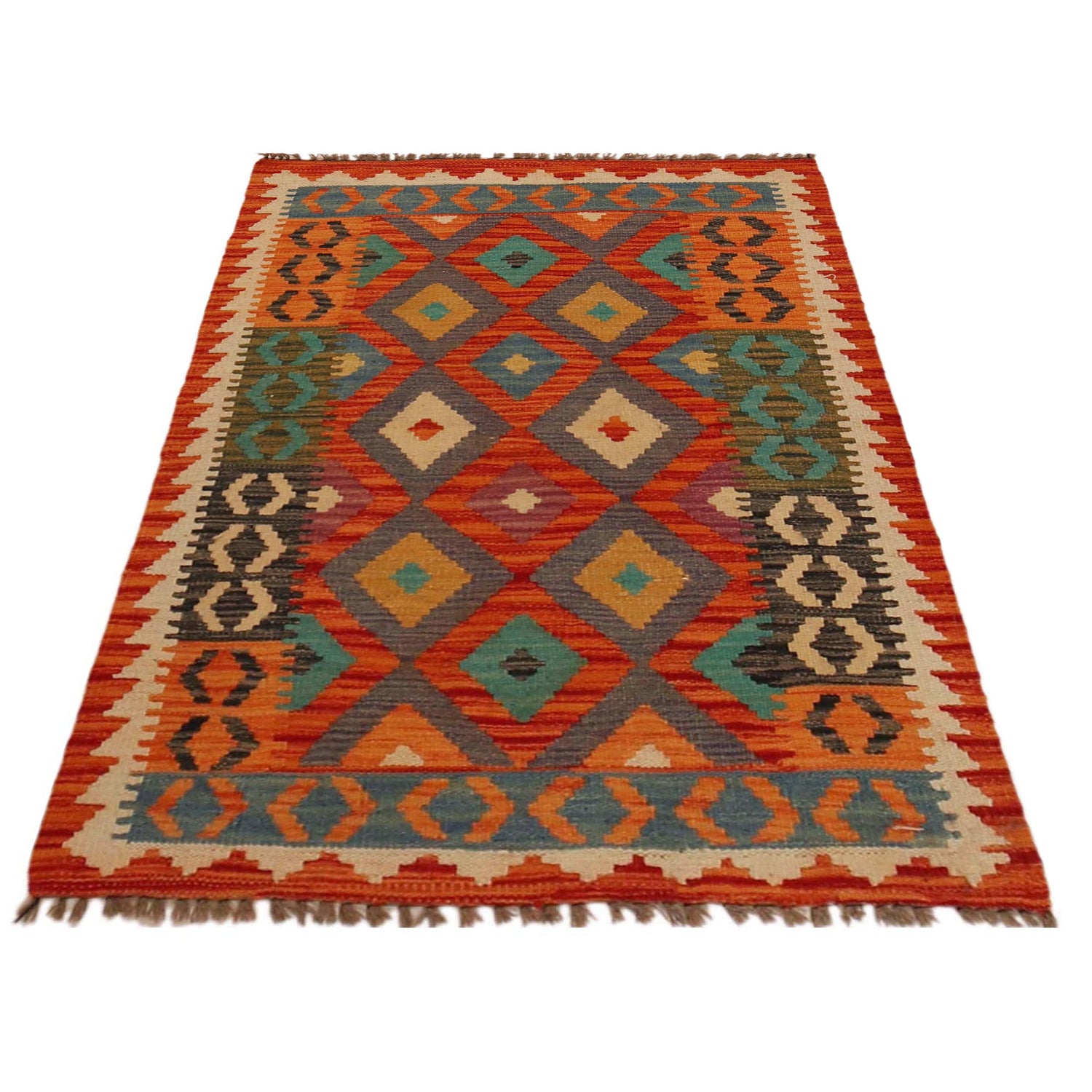 Handmade Vegetable Kilim 2' 8" x 3' 11" (ft) - No. P35762