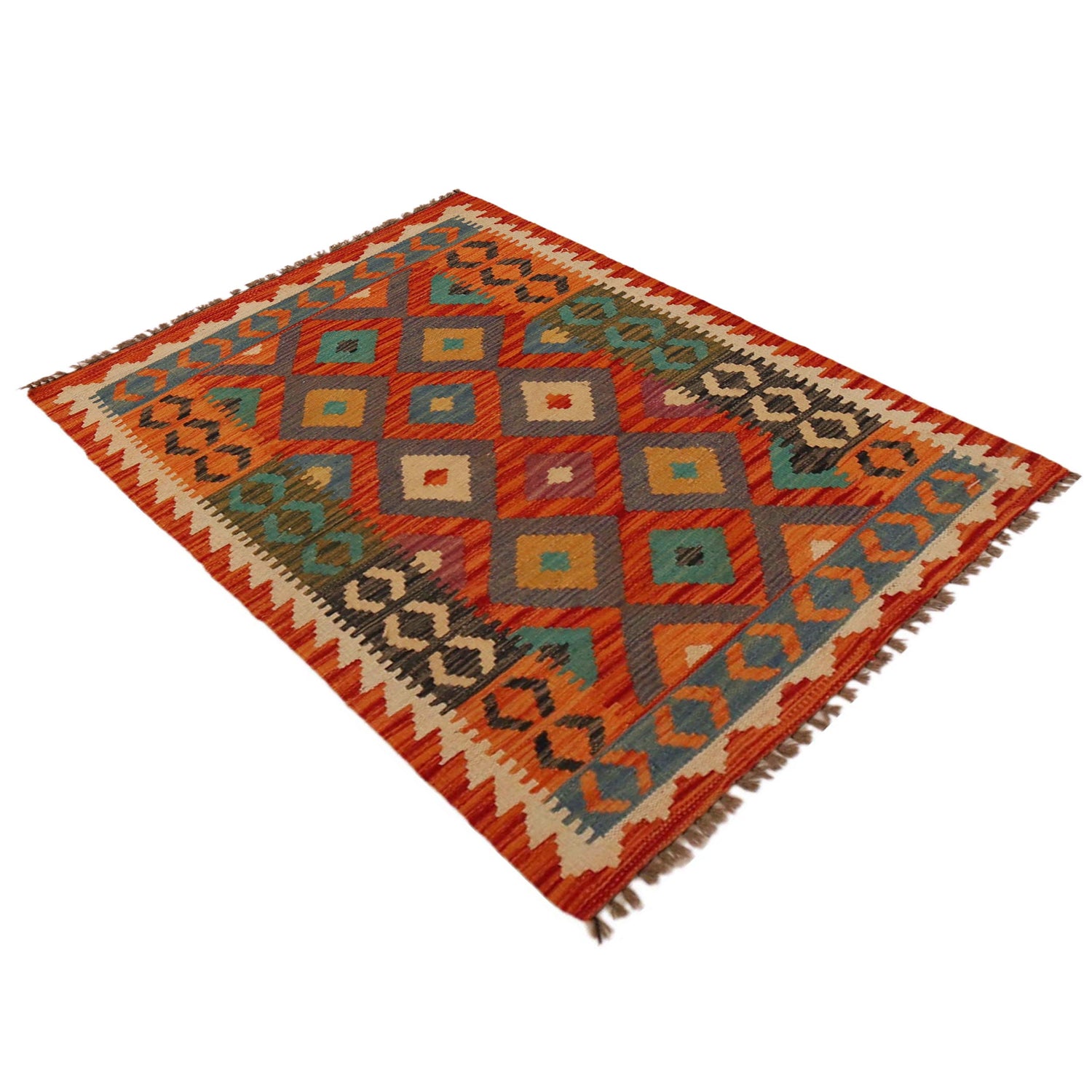 Handmade Vegetable Kilim 2' 8" x 3' 11" (ft) - No. P35762