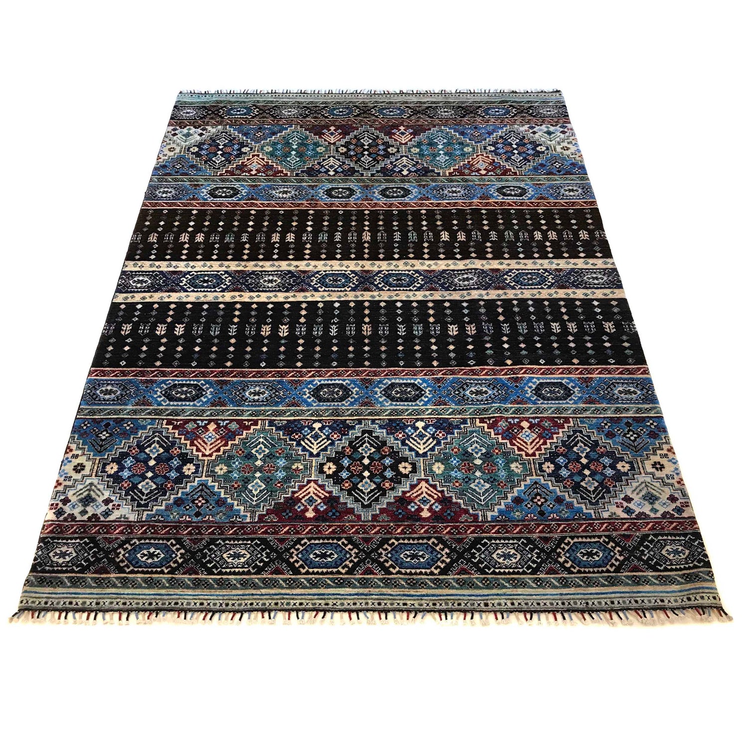 Hand-Knotted Gabbeh Carpet Pakistan 6' 7" x 9' 11" (ft) - No. P35827