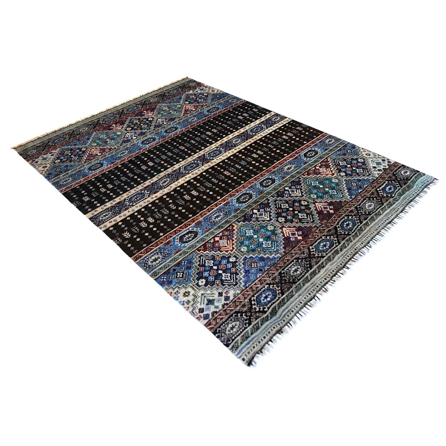 Hand-Knotted Gabbeh Carpet Pakistan 6' 7" x 9' 11" (ft) - No. P35827