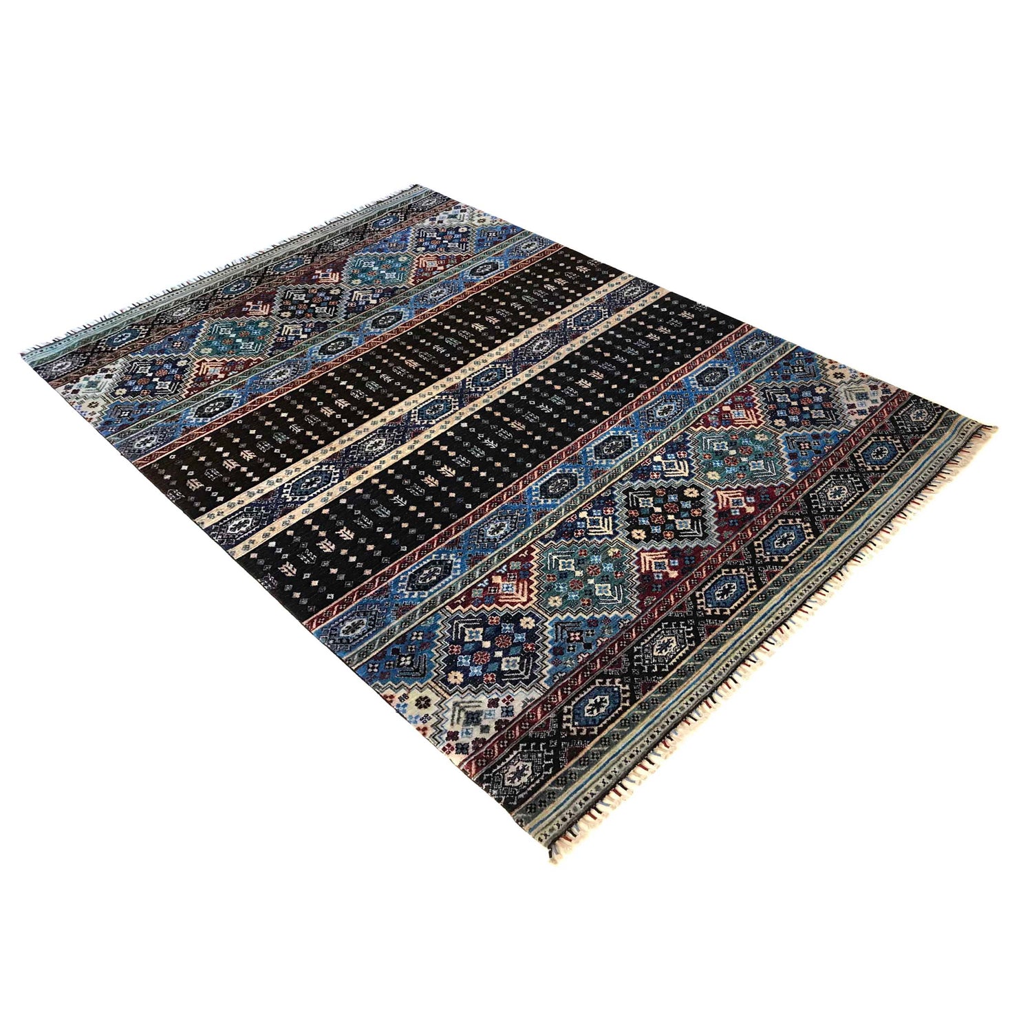 Hand-Knotted Gabbeh Carpet Pakistan 6' 7" x 9' 11" (ft) - No. P35827