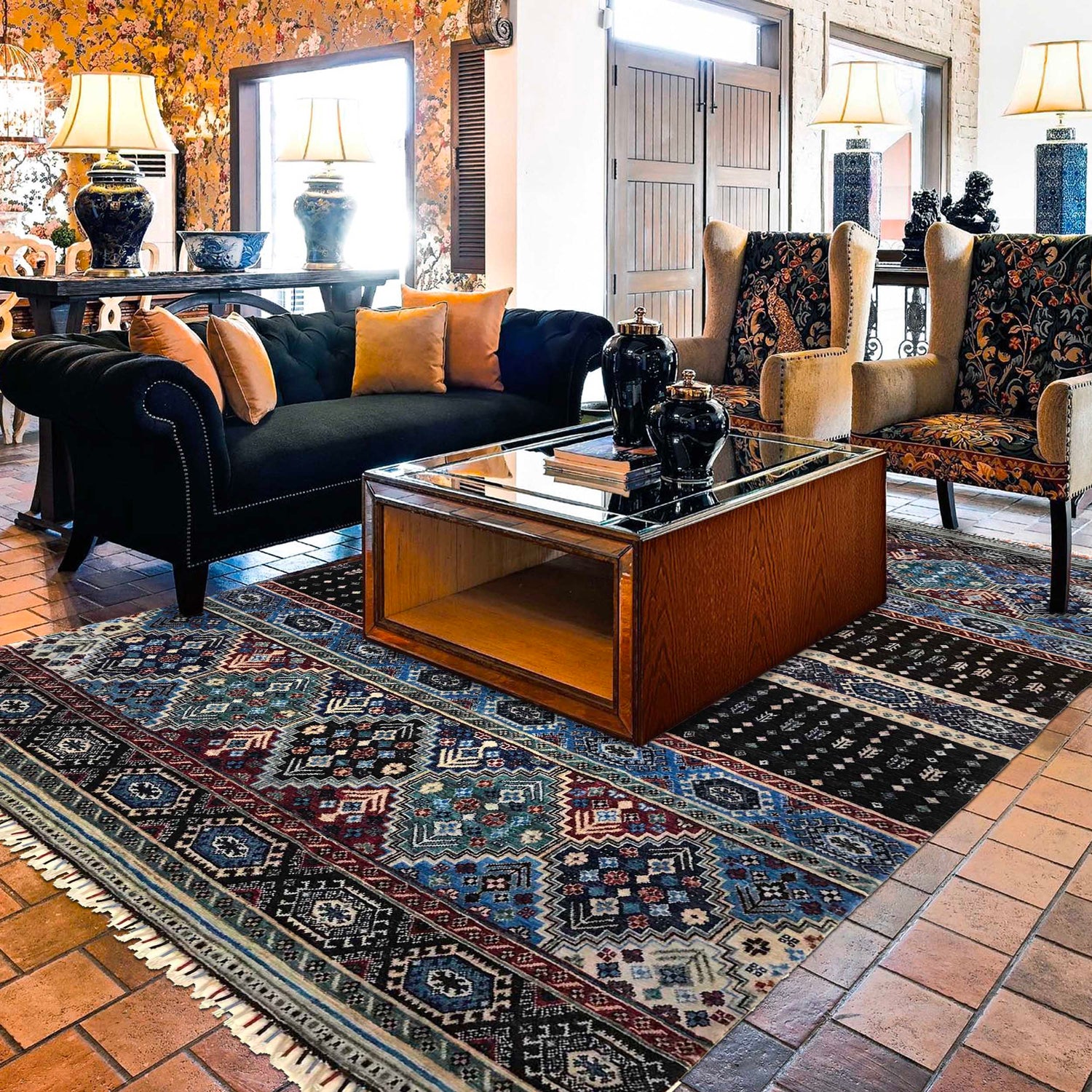 Hand-Knotted Gabbeh Carpet Pakistan 6' 7" x 9' 11" (ft) - No. P35827