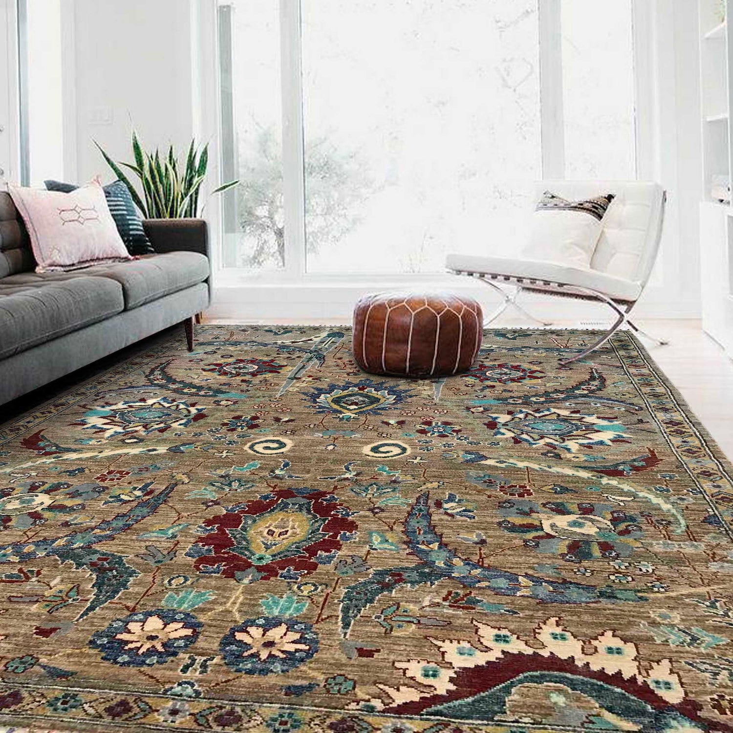 Handmade Sultani Area Rug 5' 7" x 7' 9" (ft) - No. P35834