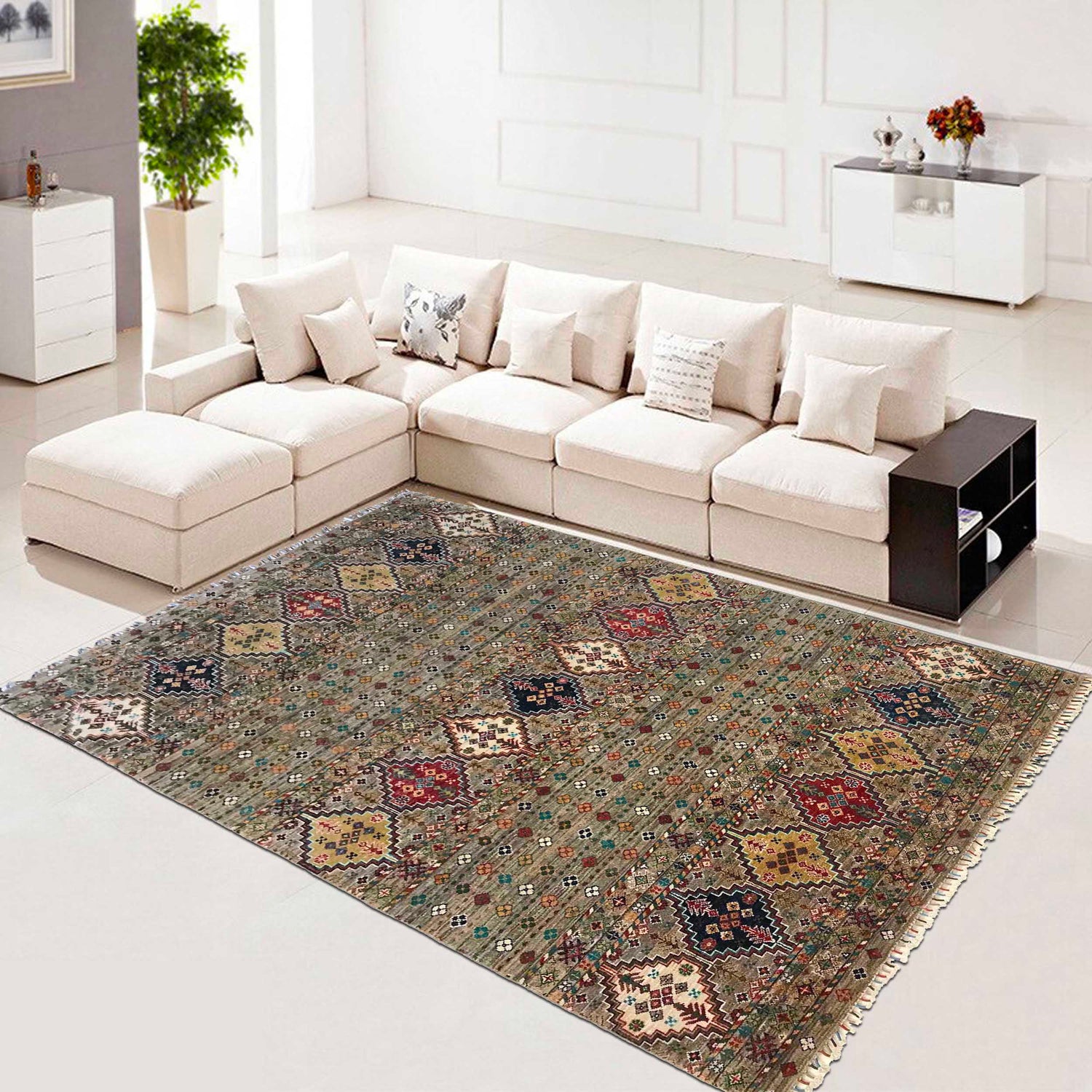 Handmade Gabbeh Qaleen Pakistan 5' 7" x 8' 10" (ft) - No. P35835