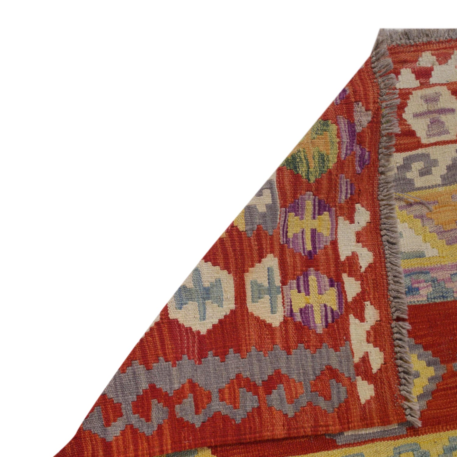 Handmade Vegetable Kilim 5' 1" x 6' 7" (ft) - No. P35838