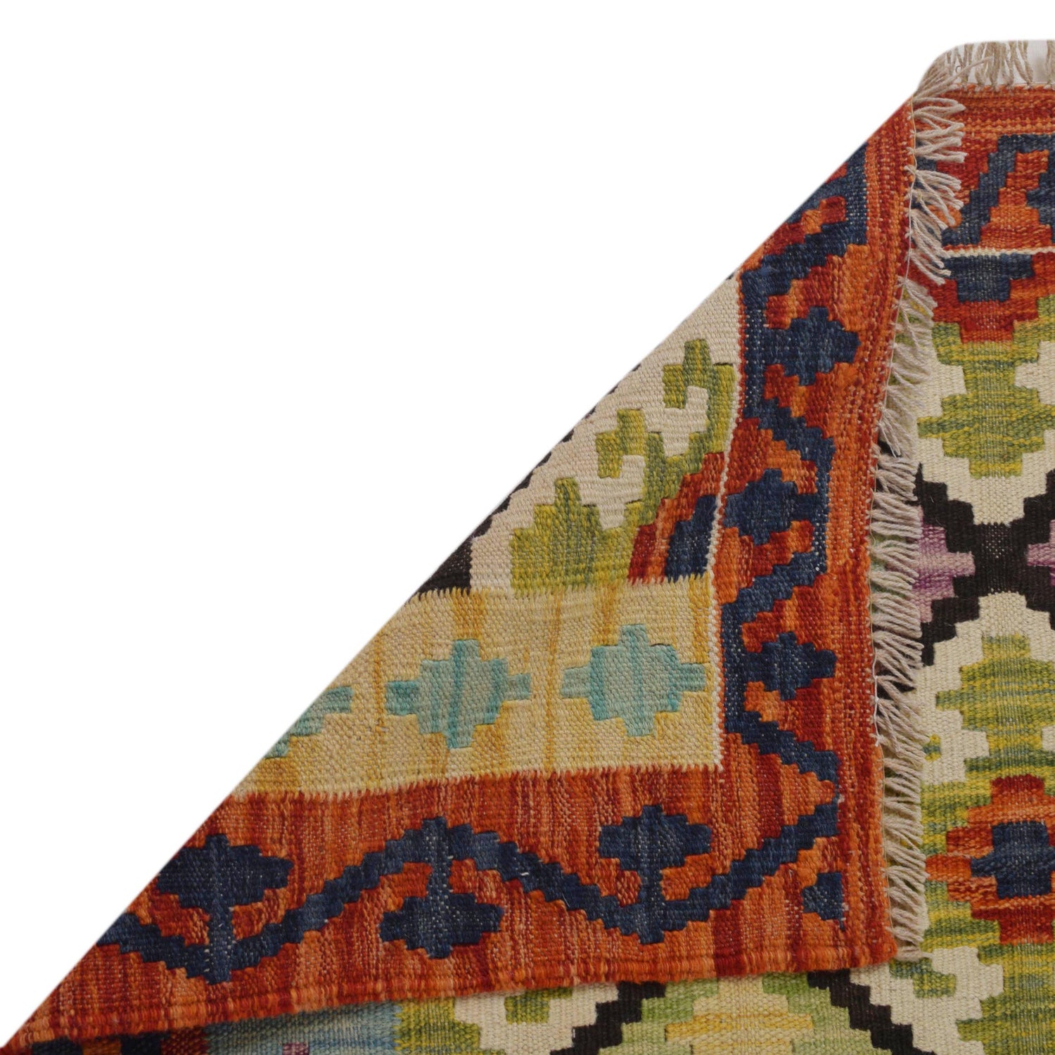 Handmade Vegetable Kelim 5' 1" x 6' 9" (ft) - No. P35839