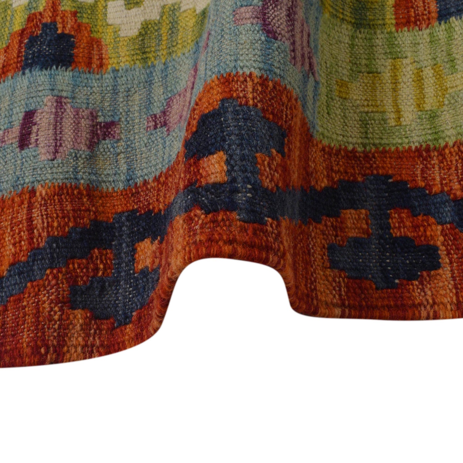 Handmade Vegetable Kelim 5' 1" x 6' 9" (ft) - No. P35839