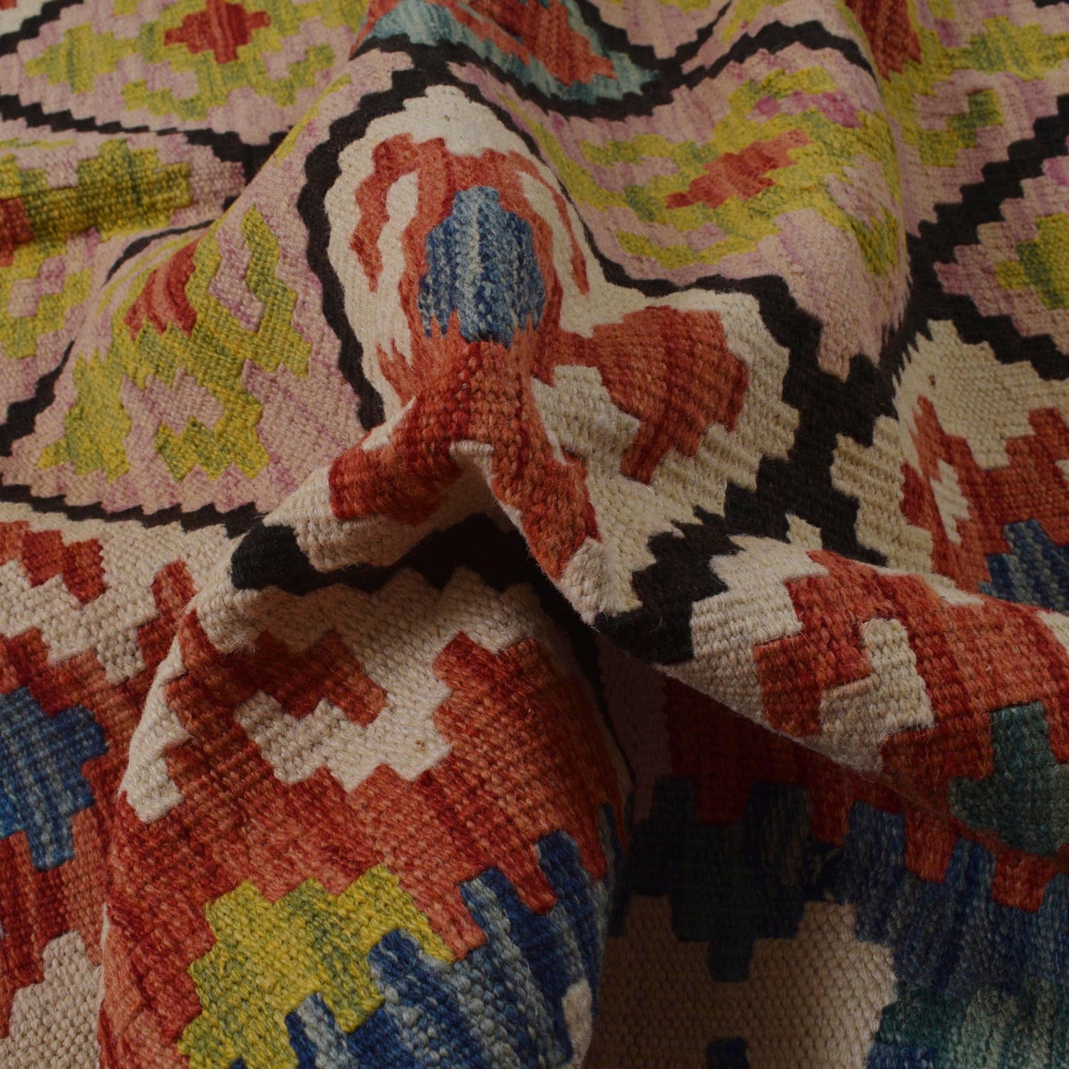 Handmade Vegetable Kilim 5' 0" x 6' 6" (ft) - No. P35842