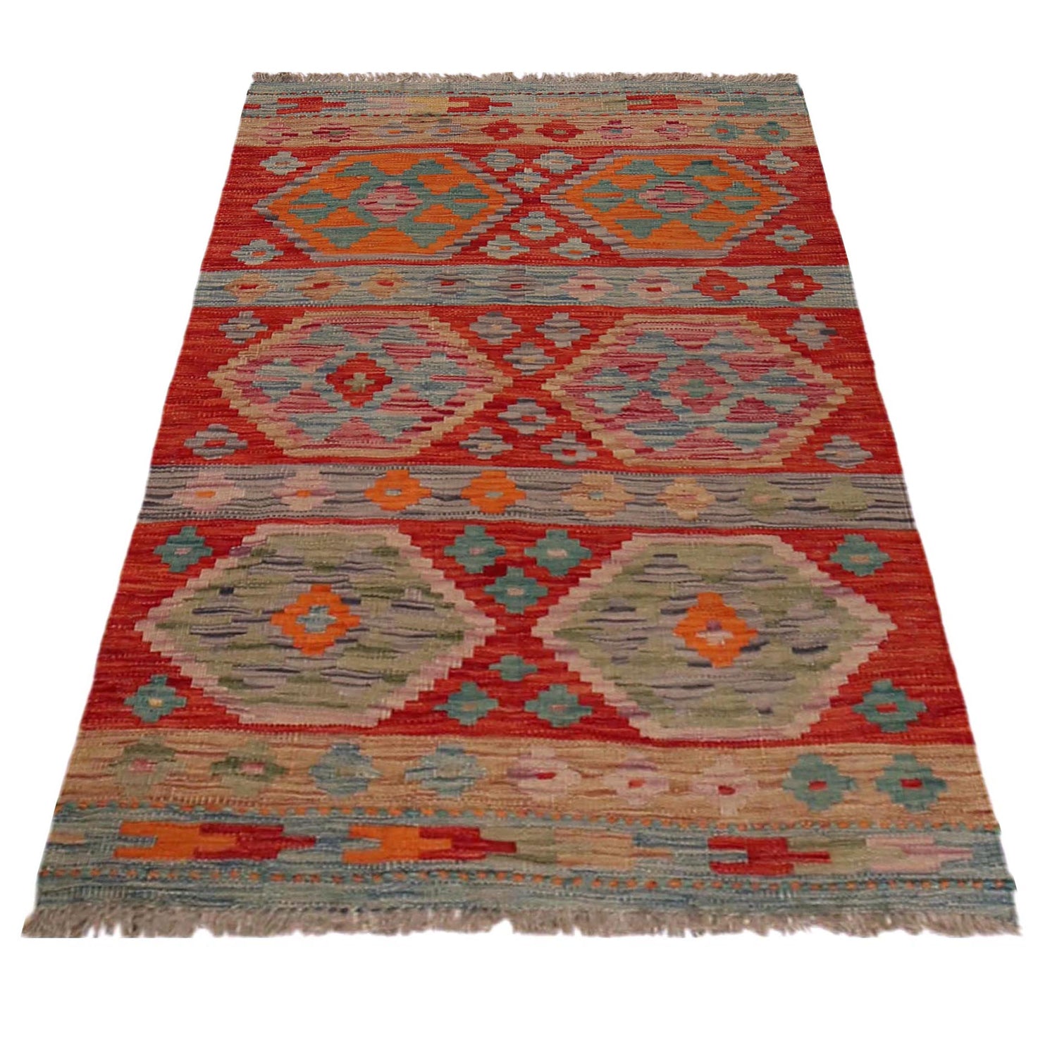 Handmade Vegetable Kilim 2' 7" x 4' 4" (ft) - No. P35844