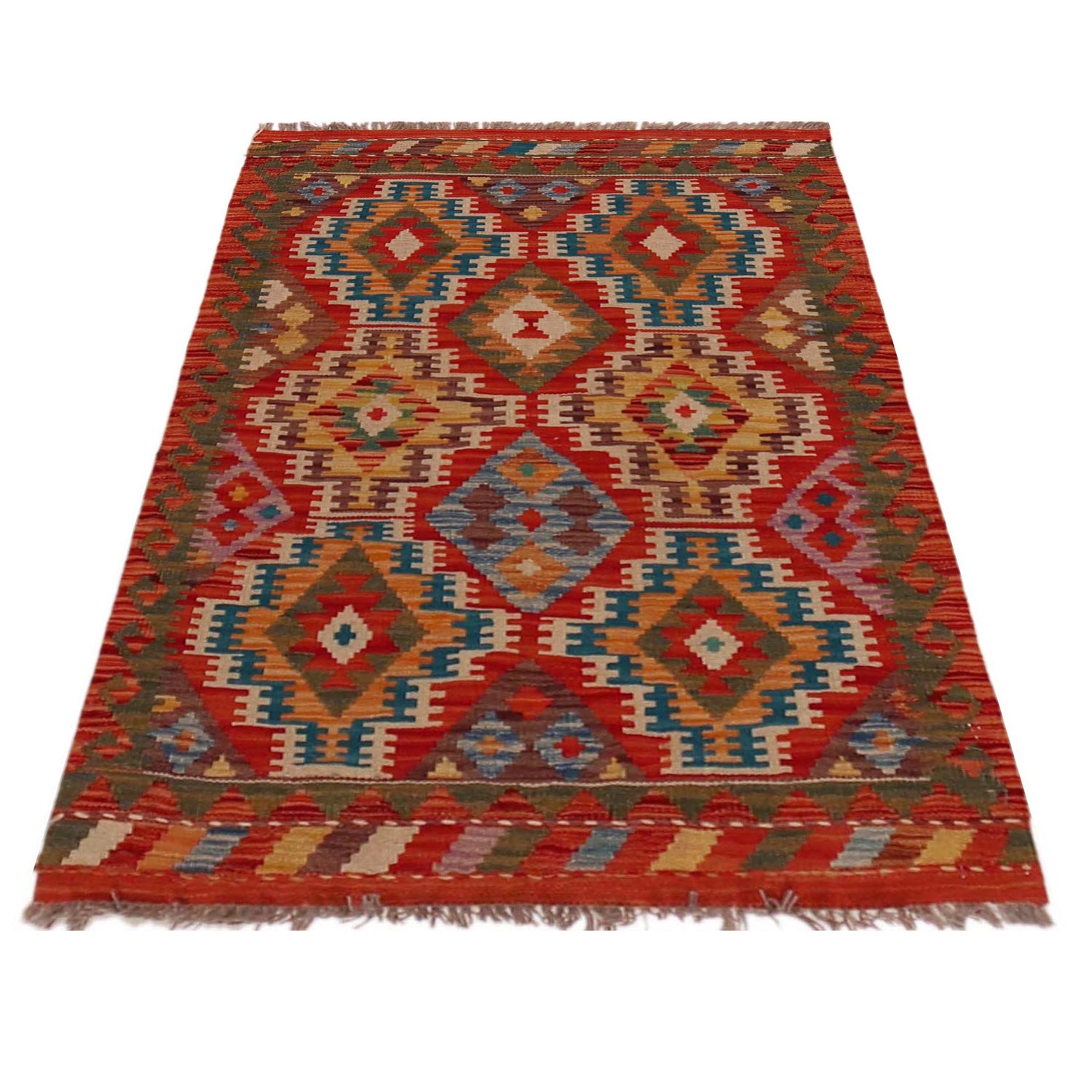 Handmade Vegetable Kilim 2' 7" x 4' 0" (ft) - No. P35846