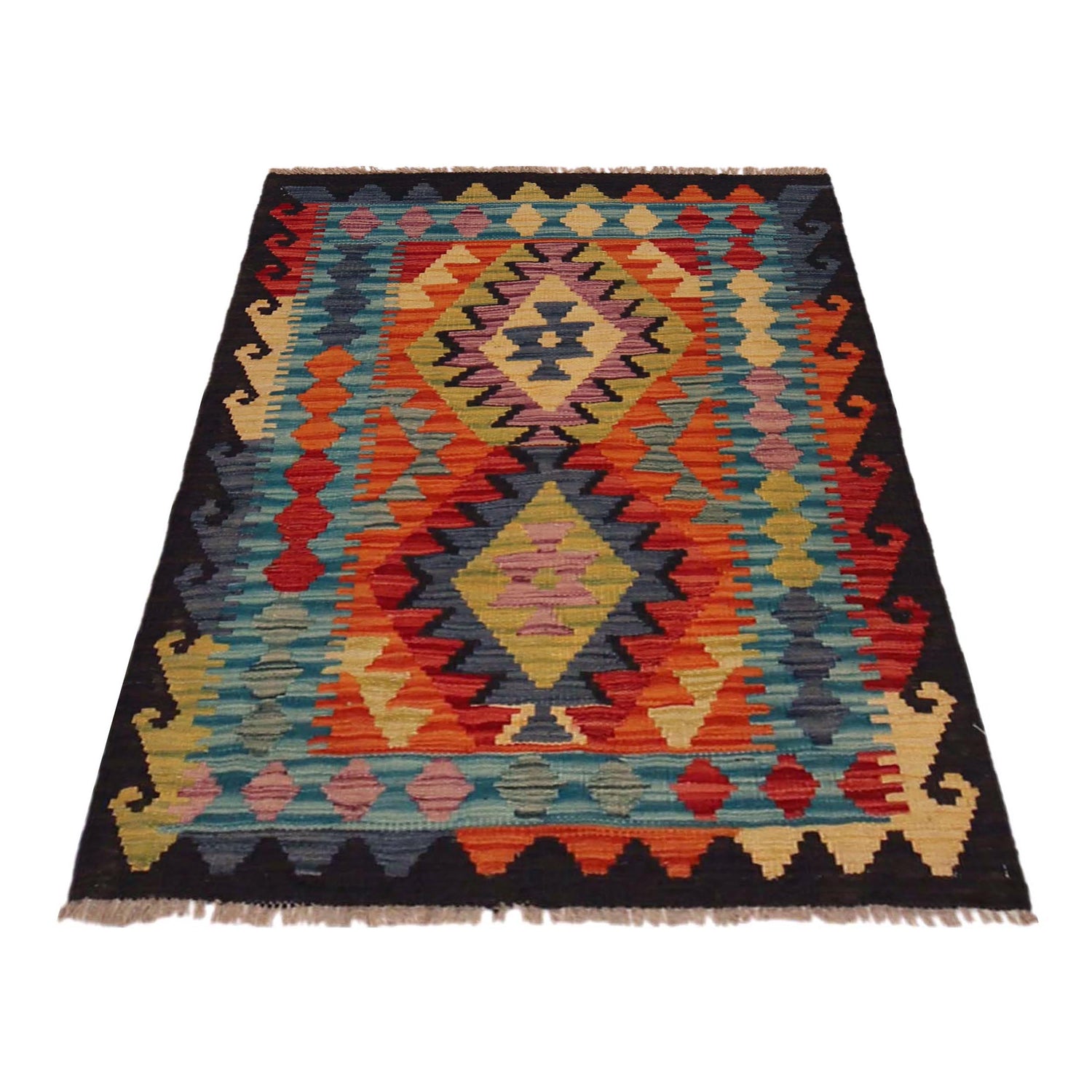 Handmade Vegetable Kilim 2' 8" x 4' 0" (ft) - No. P35848