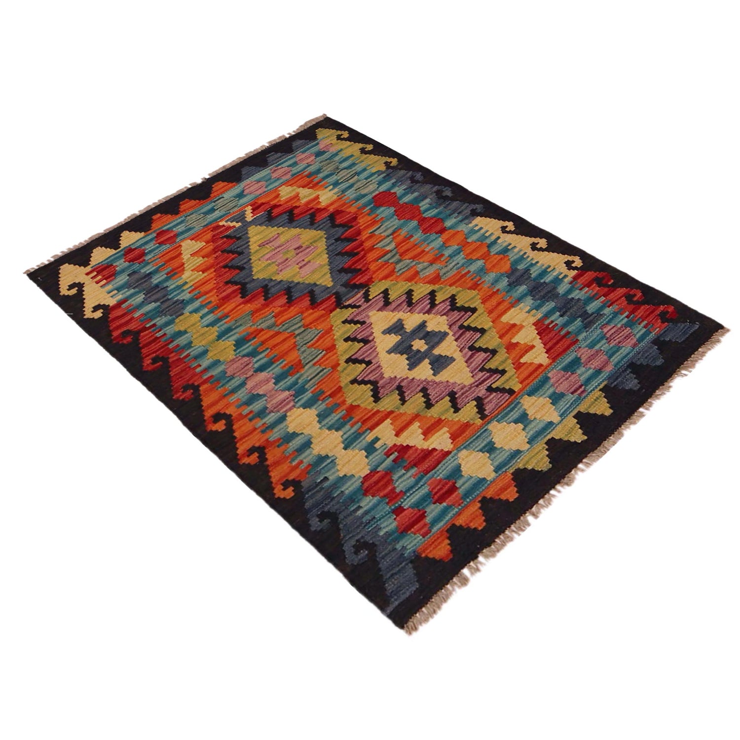 Handmade Vegetable Kilim 2' 8" x 4' 0" (ft) - No. P35848