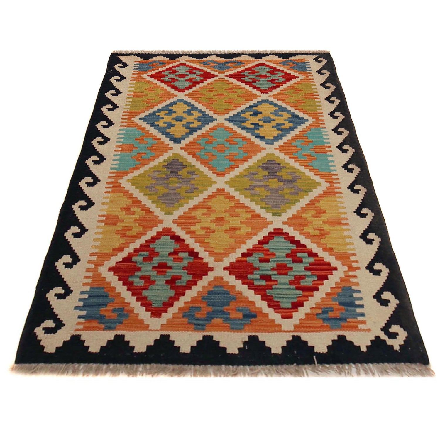 Handmade Vegetable Kilim 2' 11" x 4' 6" (ft) - No. P35850