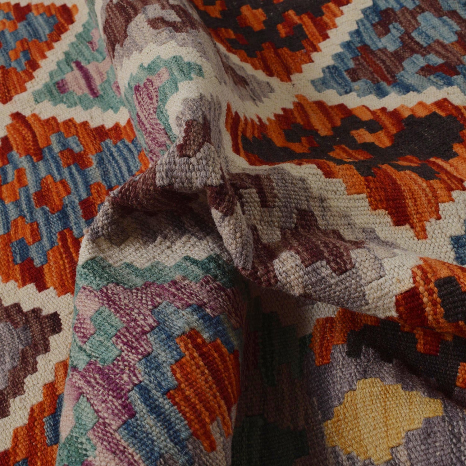 Handmade Vegetable Kelim 5' 0" x 6' 10" (ft) - No. P35855