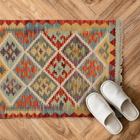 Handmade Vegetable Kilim 2' 0" x 3' 0" (ft) - No. P36004