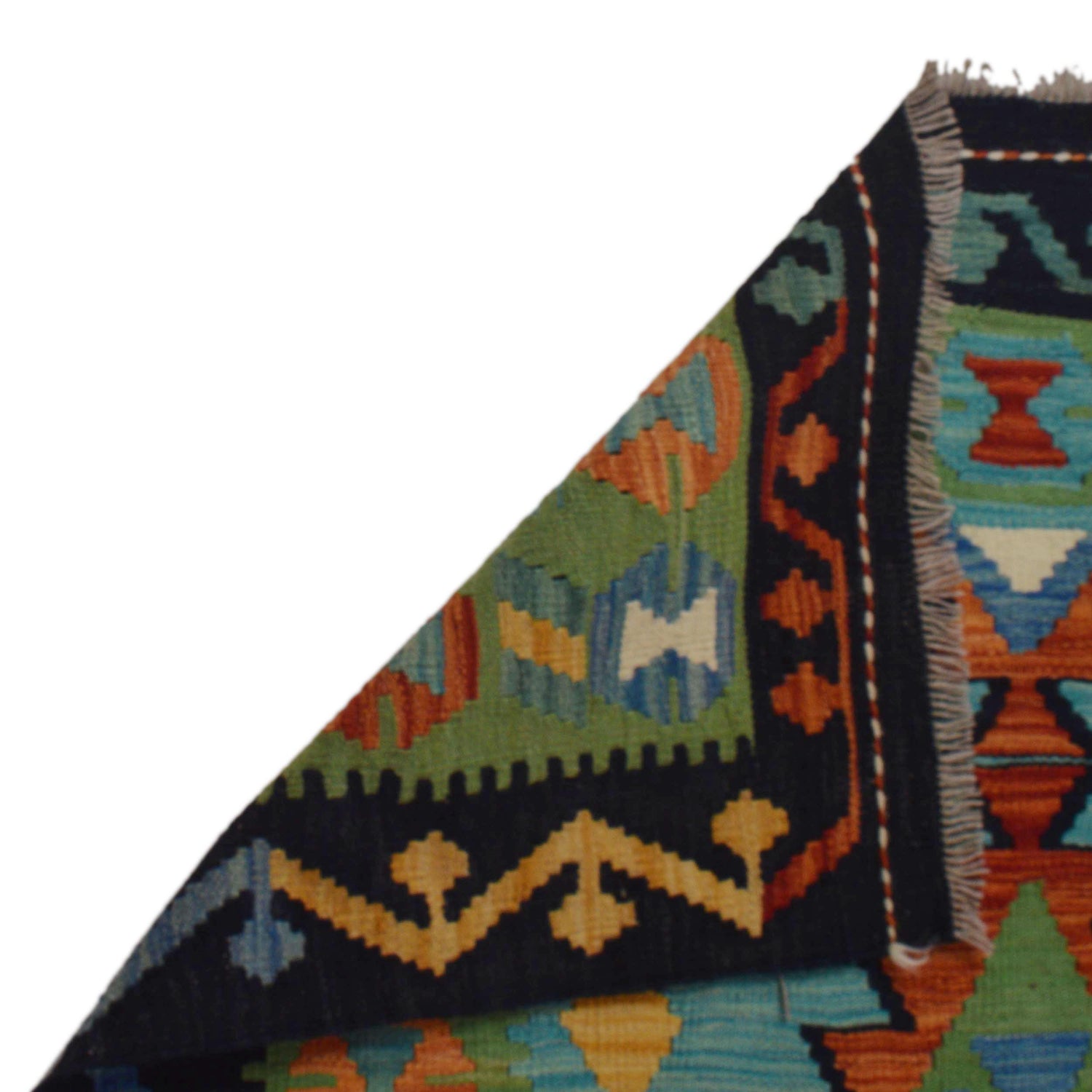 Handmade Vegetable Kelim 6' 7" x 9' 7" (ft) - No. P36074