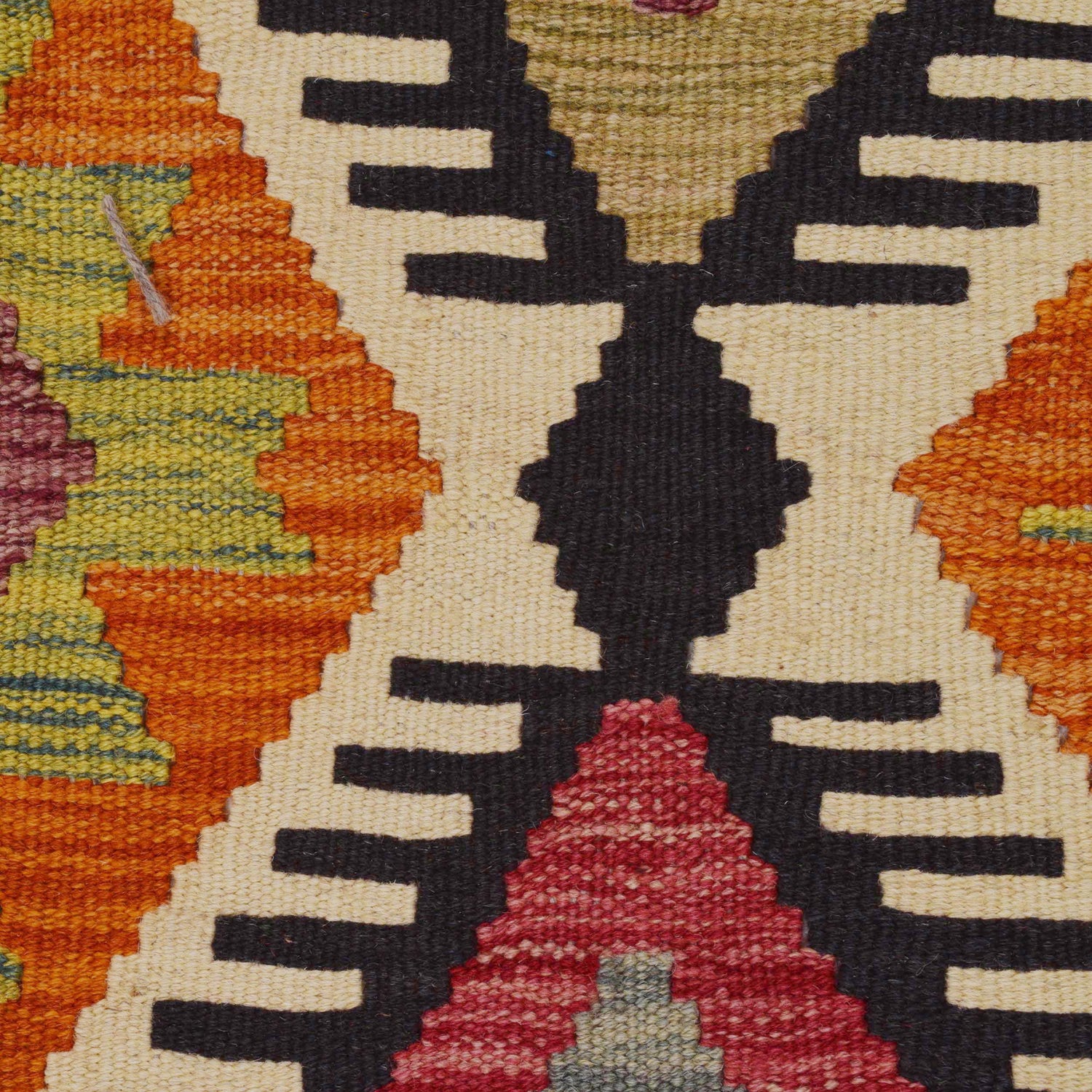 Handmade Vegetable Kelim 6' 4" x 9' 7" (ft) - No. P36076