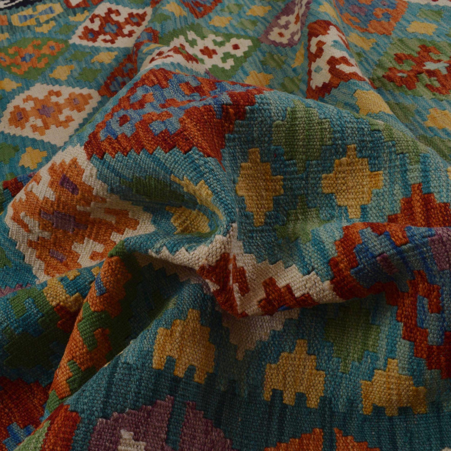 Handmade Vegetable Kelim 5' 10" x 8' 4" (ft) - No. P36077