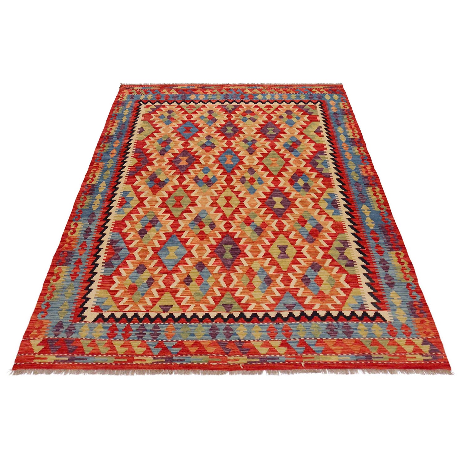 Handmade Vegetable Kilim 6' 0" x 8' 3" (ft) - No. P36078