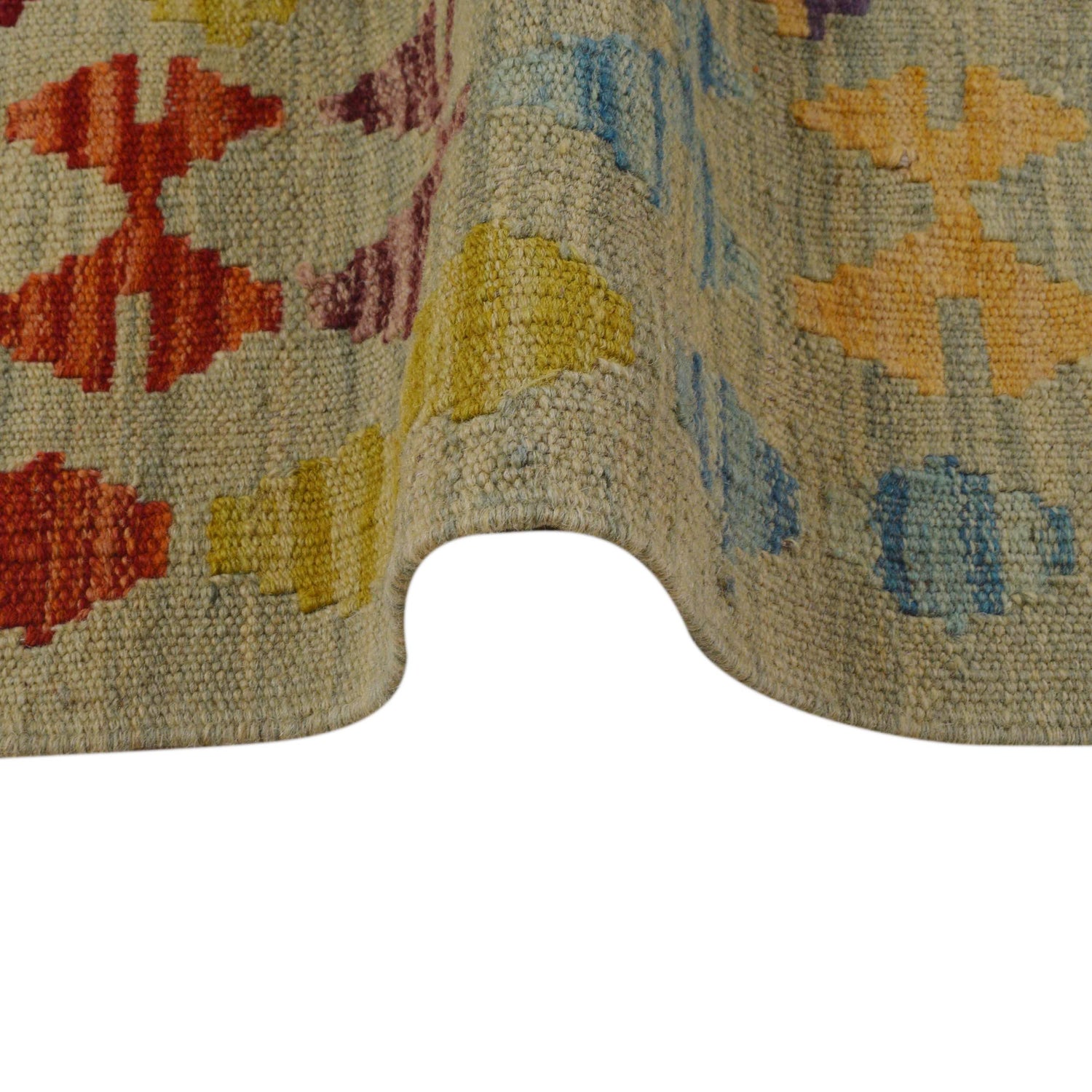 Handmade Vegetable Kelim 5' 11" x 7' 7" (ft) - No. P36079