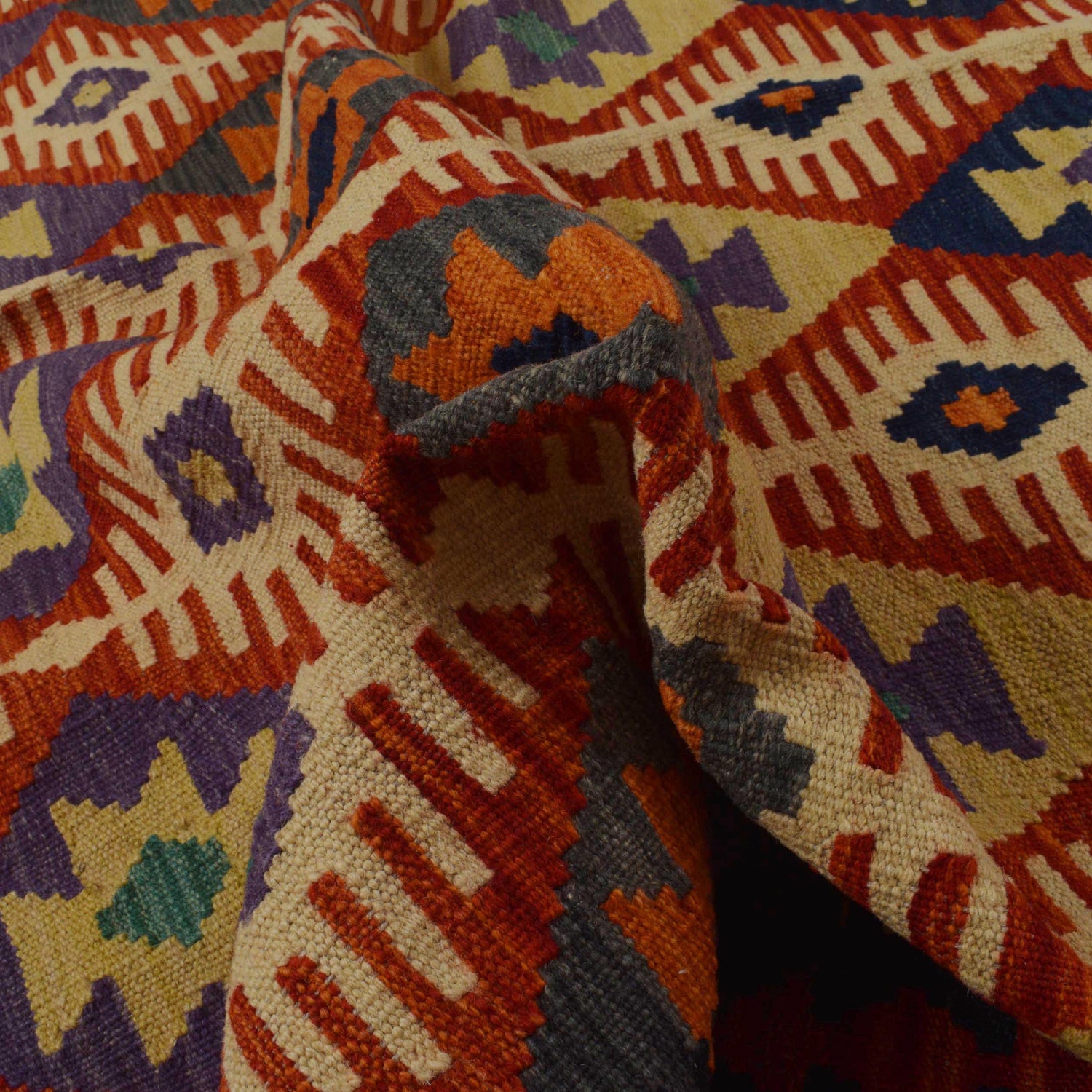 Handmade Vegetable Kilim 5' 9" x 7' 10" (ft) - No. P36080