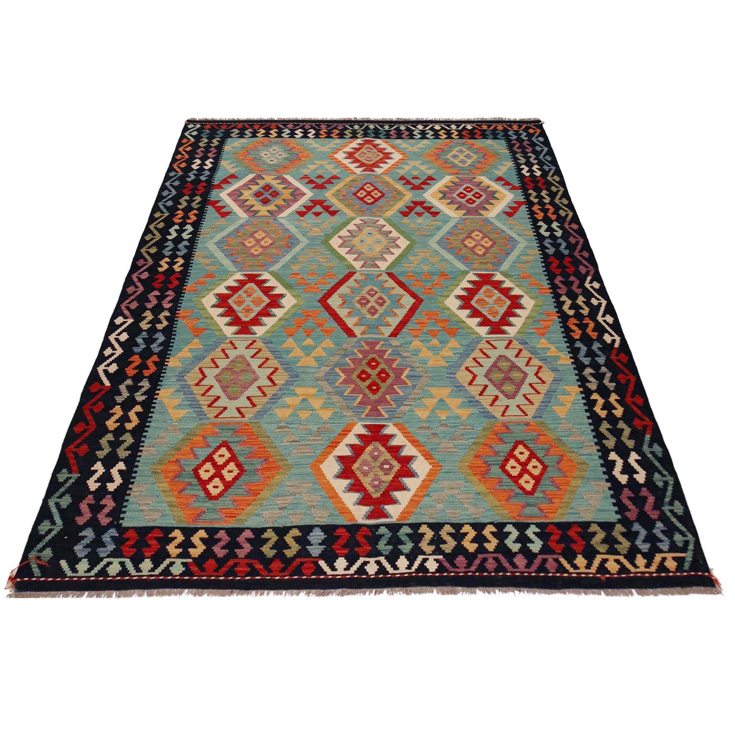 Handmade Vegetable Kilim 6' 0" x 8' 4" (ft) - No. P36082