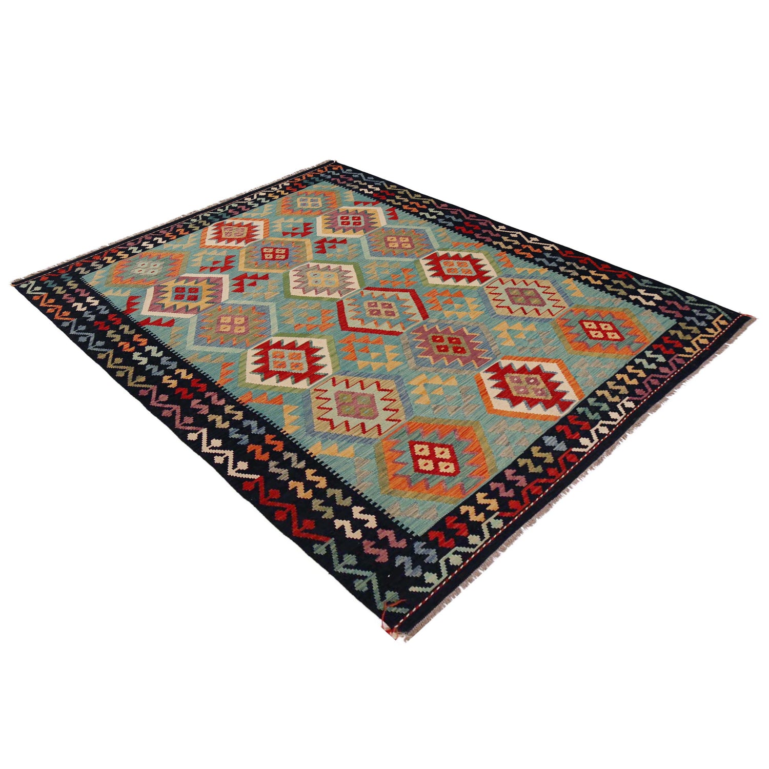 Handmade Vegetable Kilim 6' 0" x 8' 4" (ft) - No. P36082