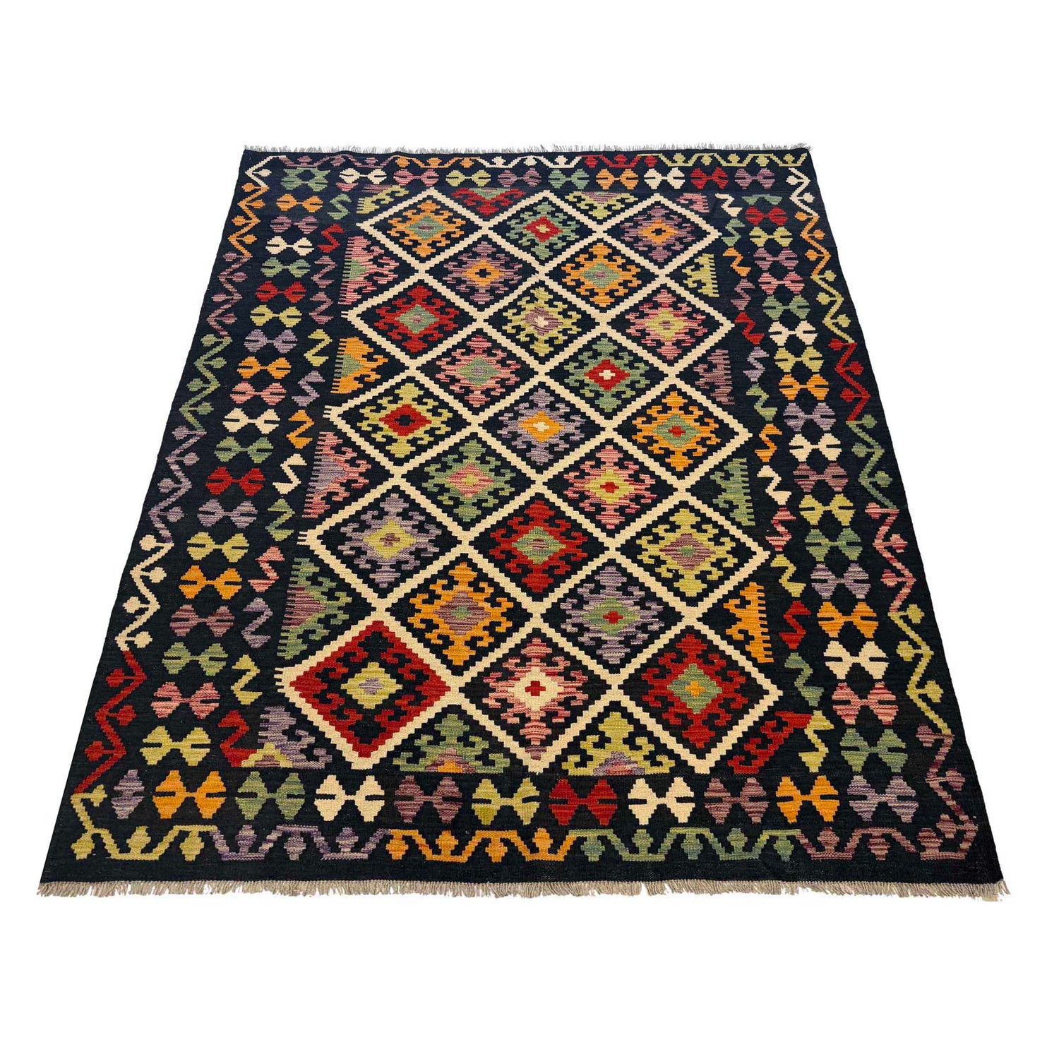 Handmade Vegetable Kelim 6' 0" x 8' 0" (ft) - No. P36083