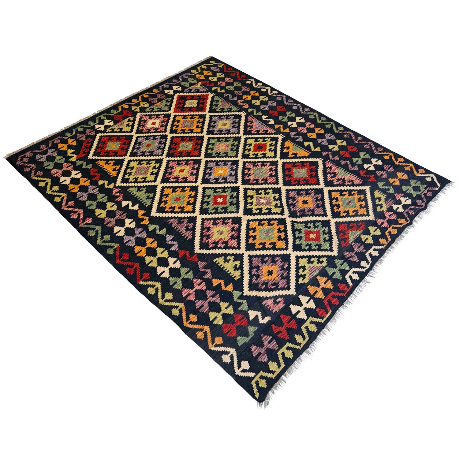 Handmade Vegetable Kelim 6' 0" x 8' 0" (ft) - No. P36083